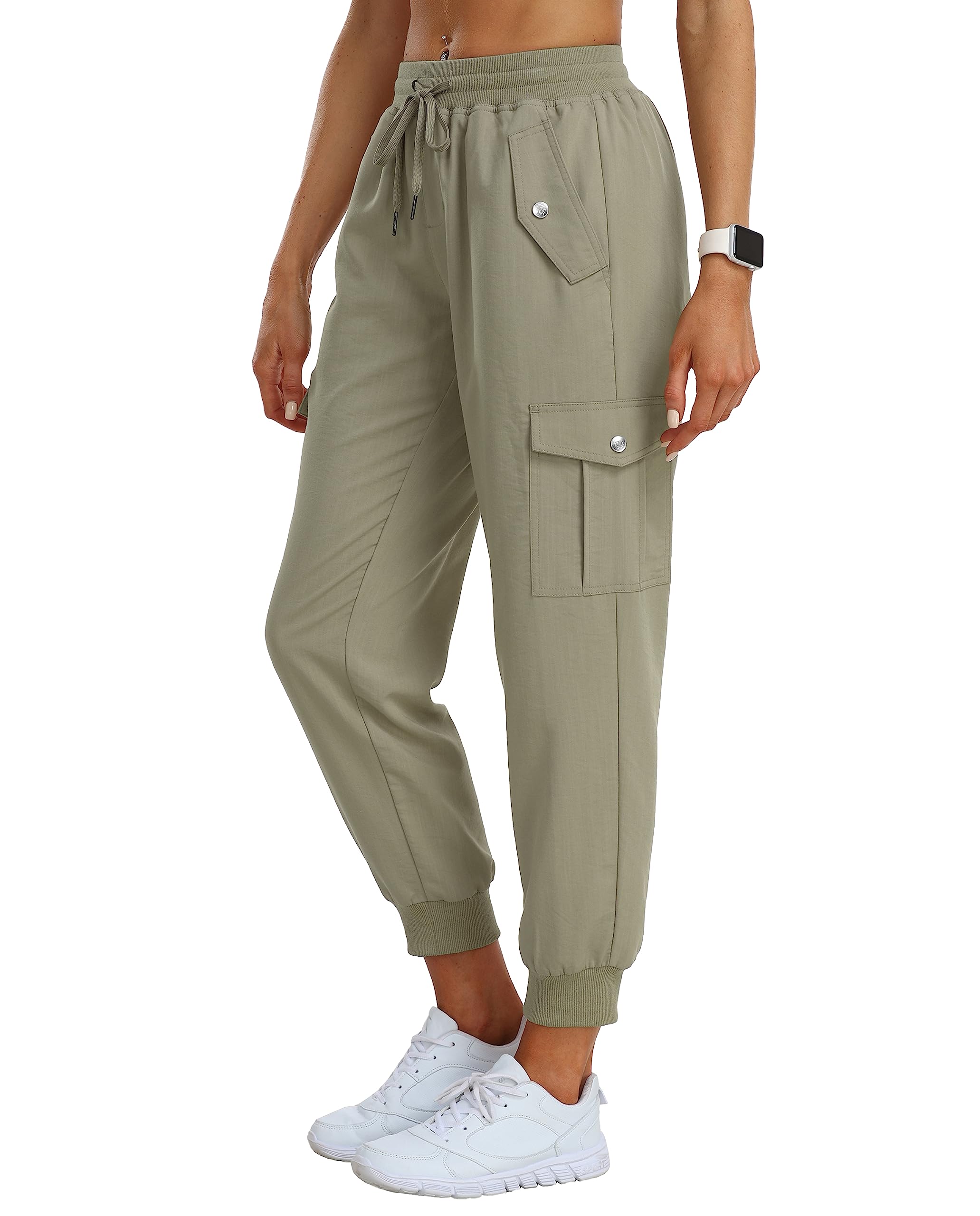 Women's Hiking Cargo Trousers - Grey Khaki L-image-a39ba598-b510-425b-96b6-b3b7e5311e0d-122319