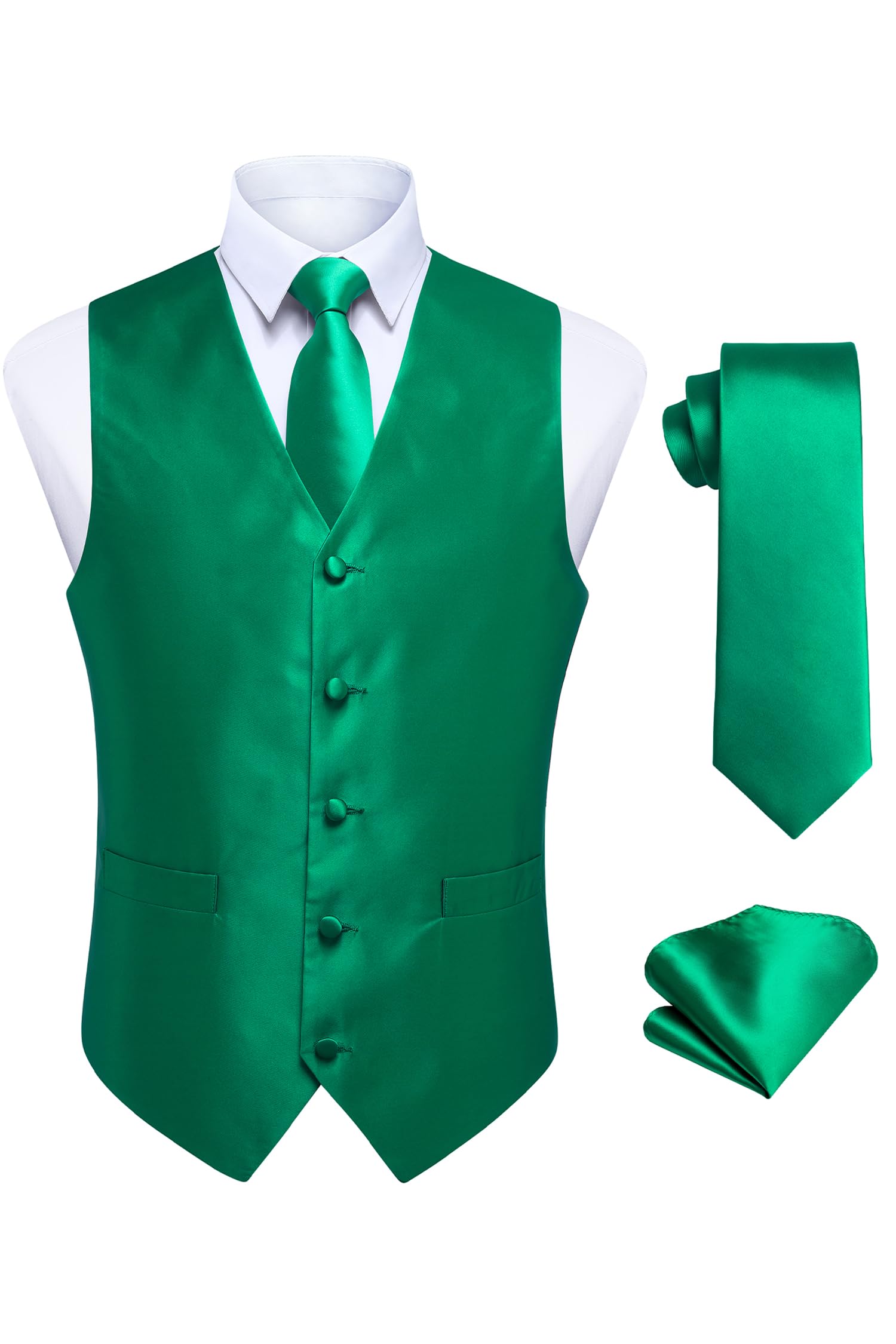 Men's Waistcoat 3 Piece Set - Green 3XL-image-af061904-e16f-4b3d-bc02-6635049fe884-103602