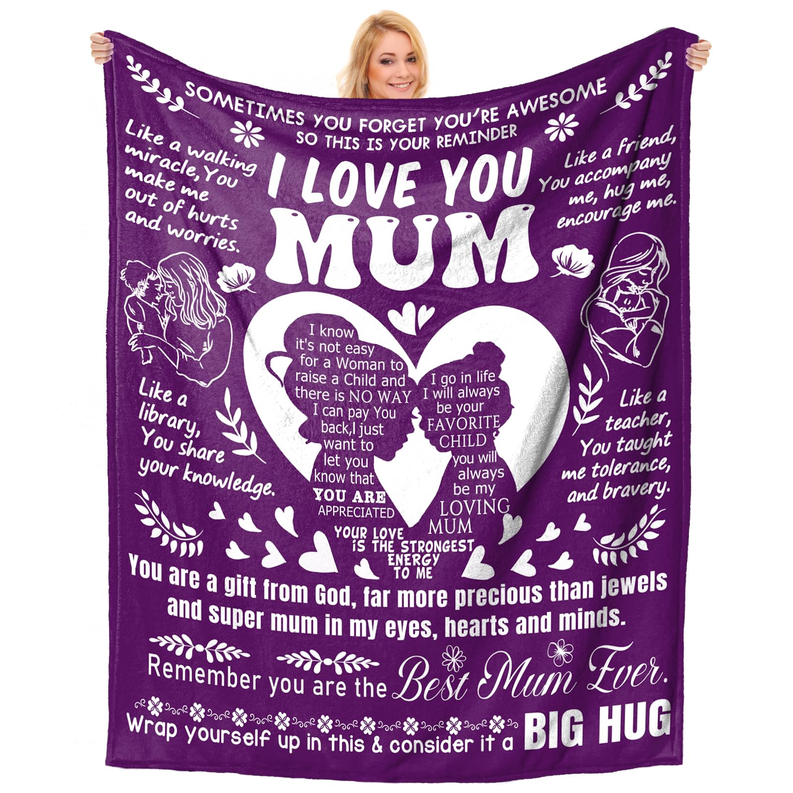 Fleece Blanket Gift for Mum - Mum 157x132cm-image-7aaf605f-c2e3-4218-a673-8f0563889aac-108113