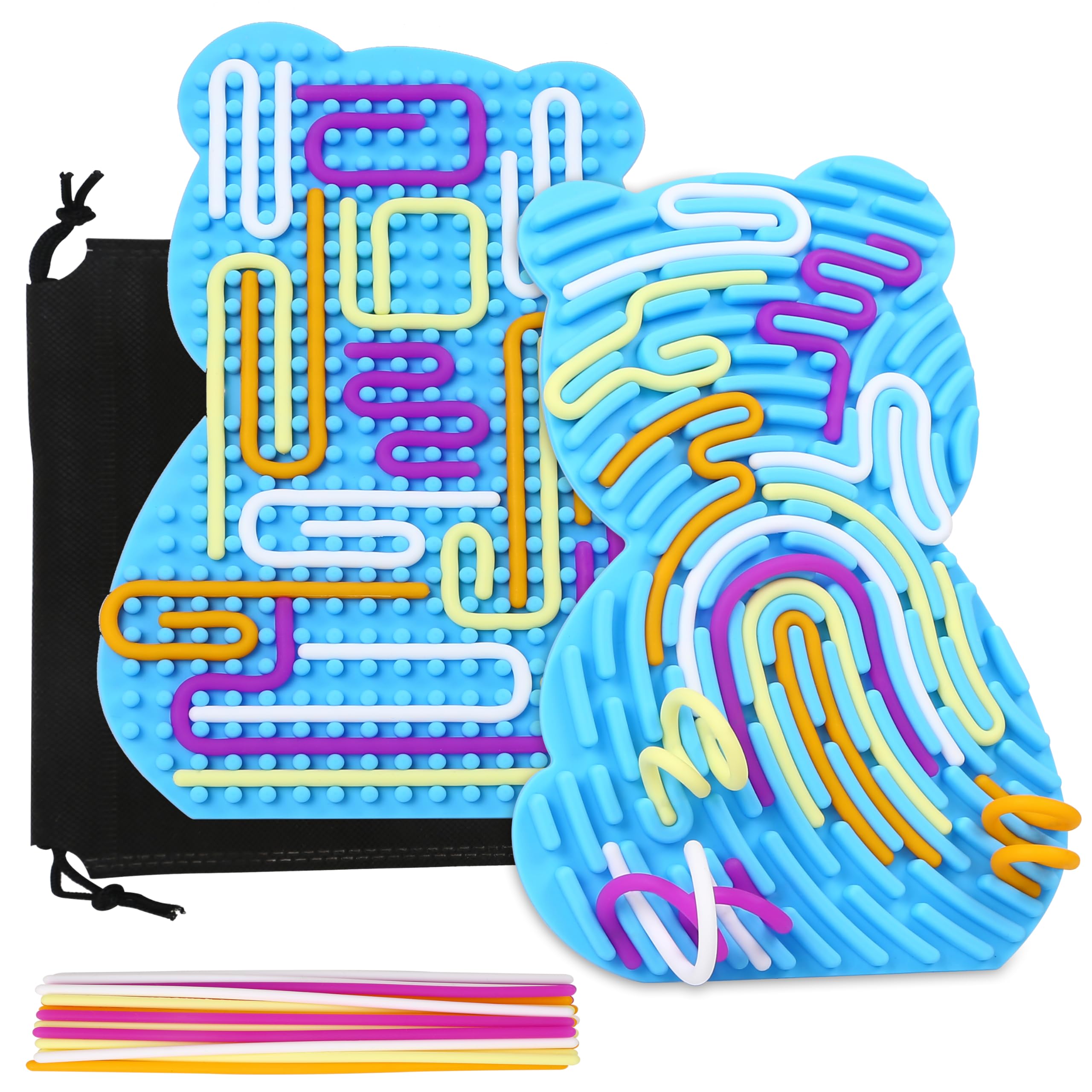 Double-Sided Sensory Activity Board for Kids, ADHD Fidget Toy, 5 Colours, Autism-Friendly, 20 Strings-image-2b435bf8-375c-4f40-9216-1e9455d4f30d-66192