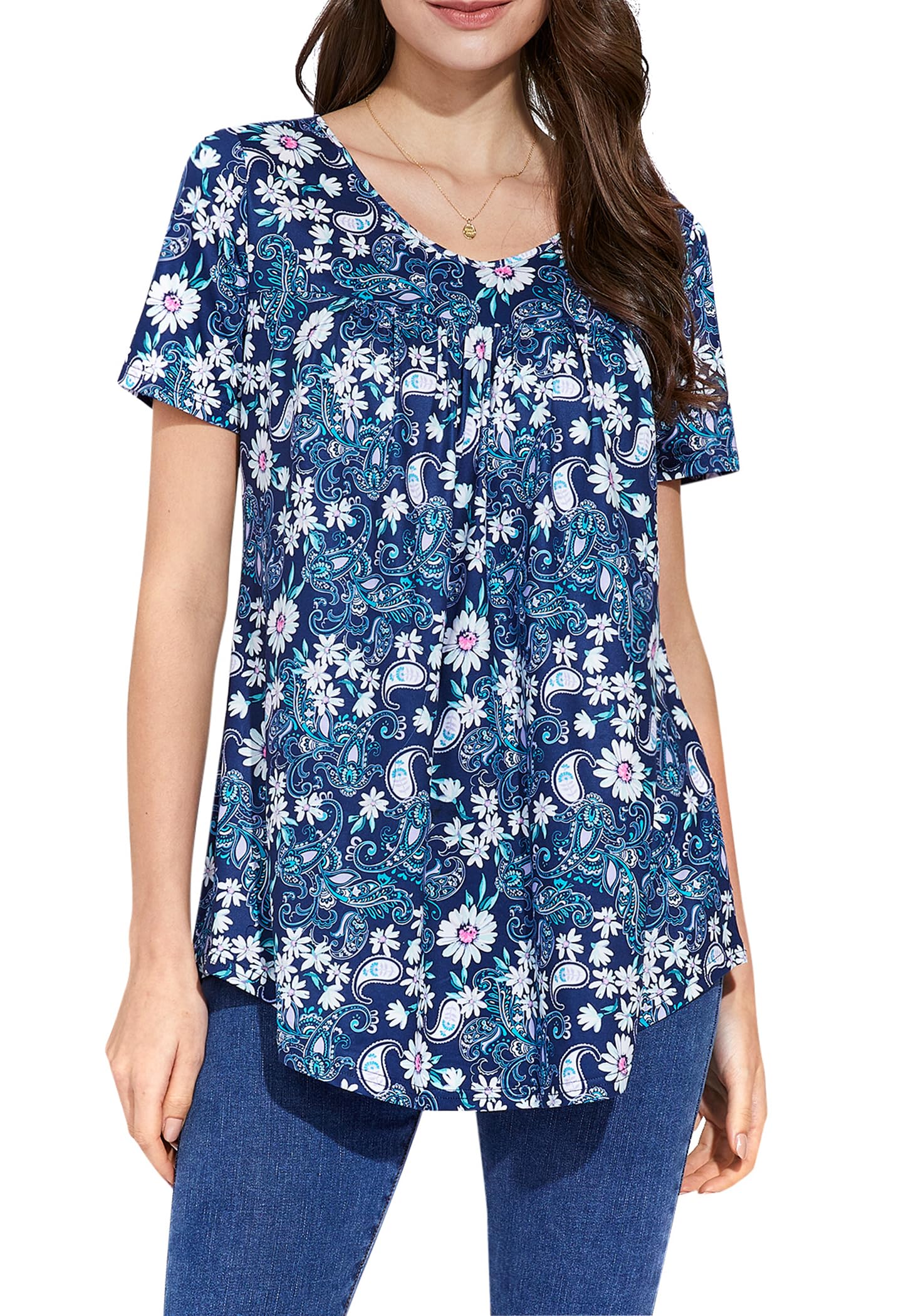Women's Floral Tunic Top - Light Blue Daisy S-image-9417aebd-90f9-4ef2-9773-824c1e13cac4-103948