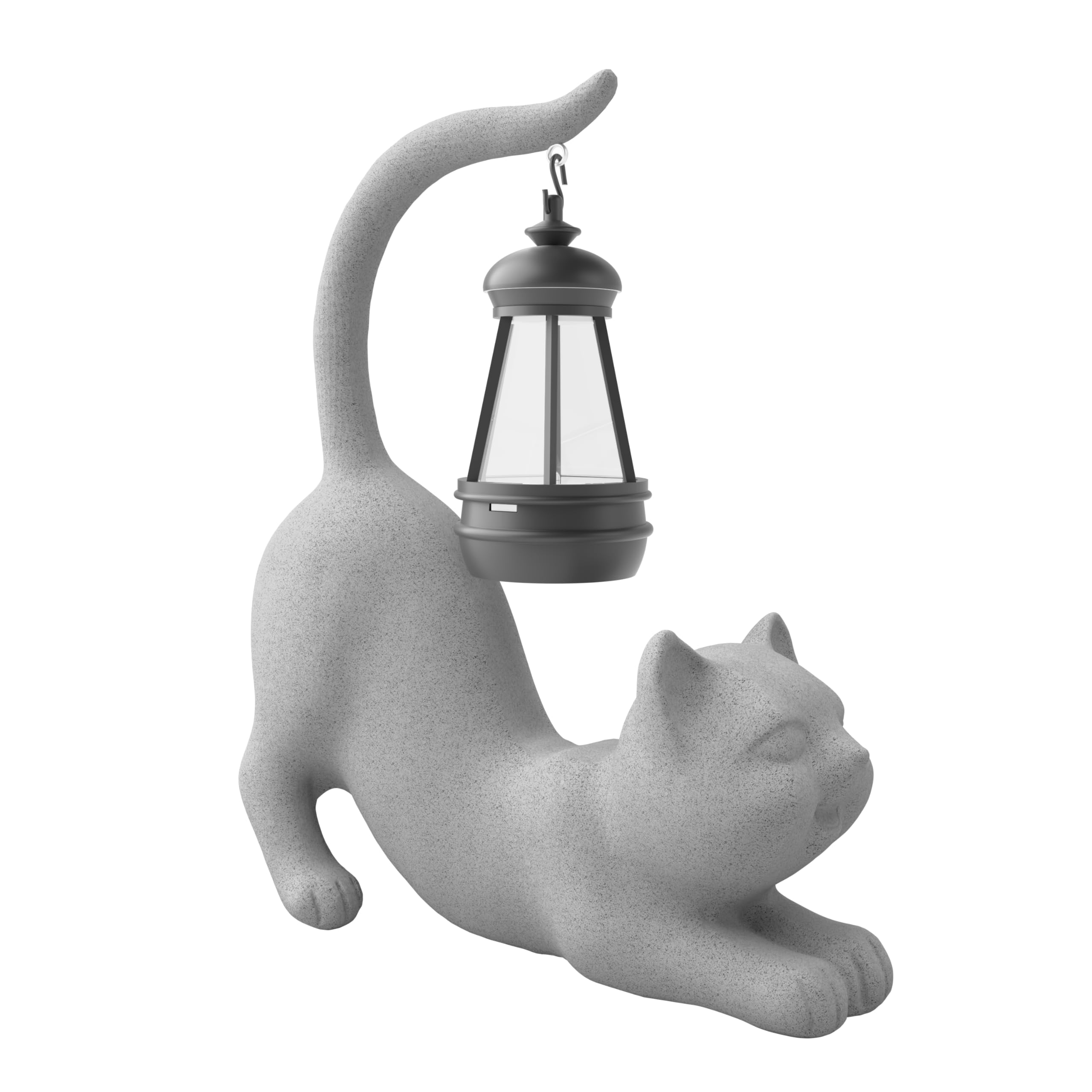 Solar Cat Garden Statue Light - 10 Inch Resin-image-23fb8787-ba6d-45e4-b500-dde4e0858e68-90304