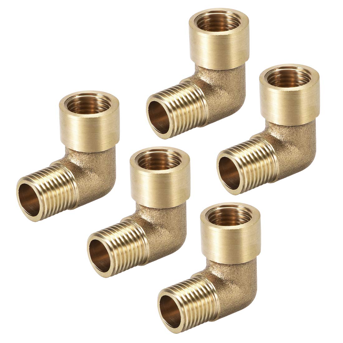 High-Quality Brass Pipe Fitting 90° Elbow 1/4 BSP Male to Female - 5 Pack-image-cc132087-2411-4178-926c-89de9d0f8336-60842