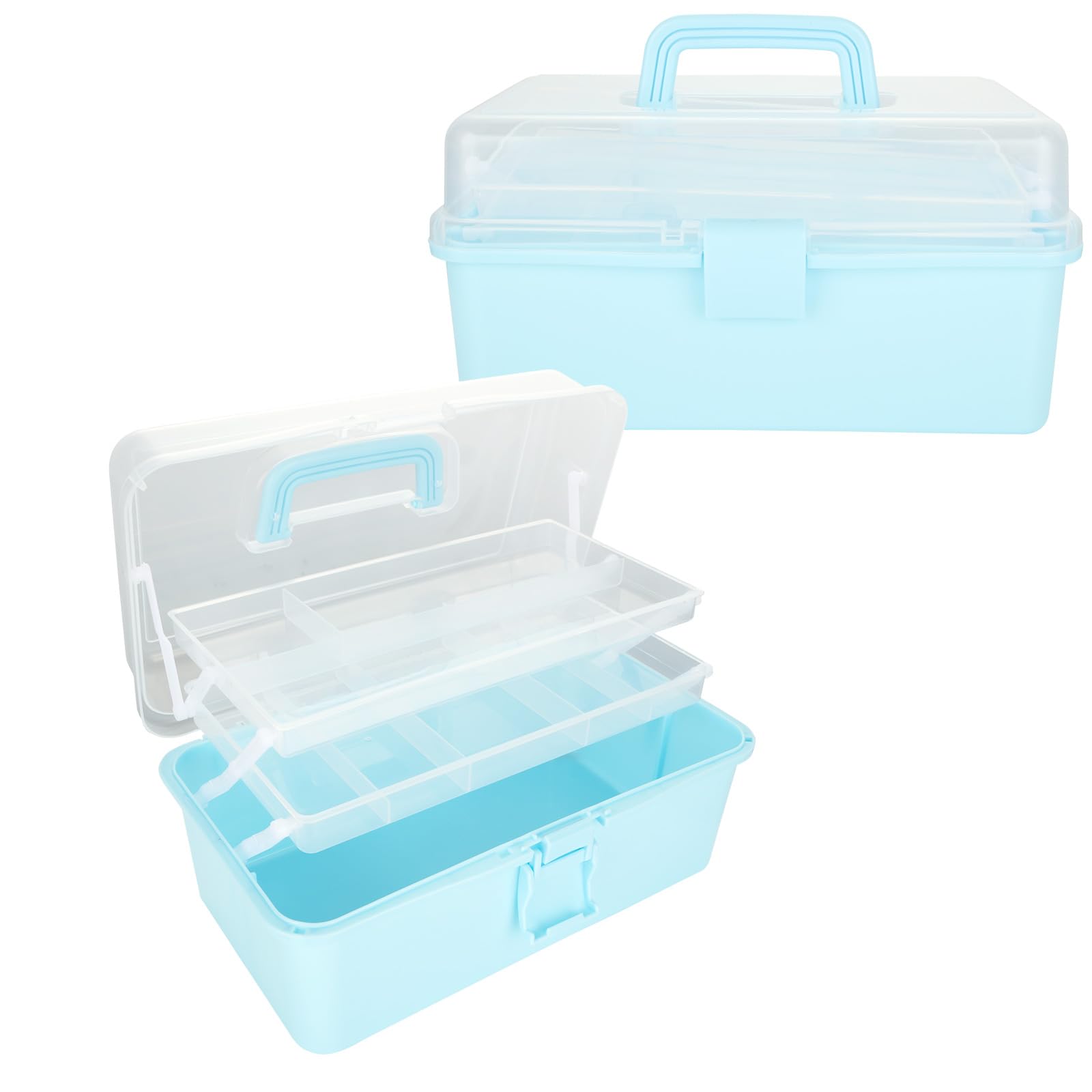 2 PCS 3 Layer Multipurpose Storage Box, Medicine & Craft Organiser with Handle, Durable & Portable (Blue)-image-c7b66aba-7cb8-4089-a754-8a679fe43820-65703