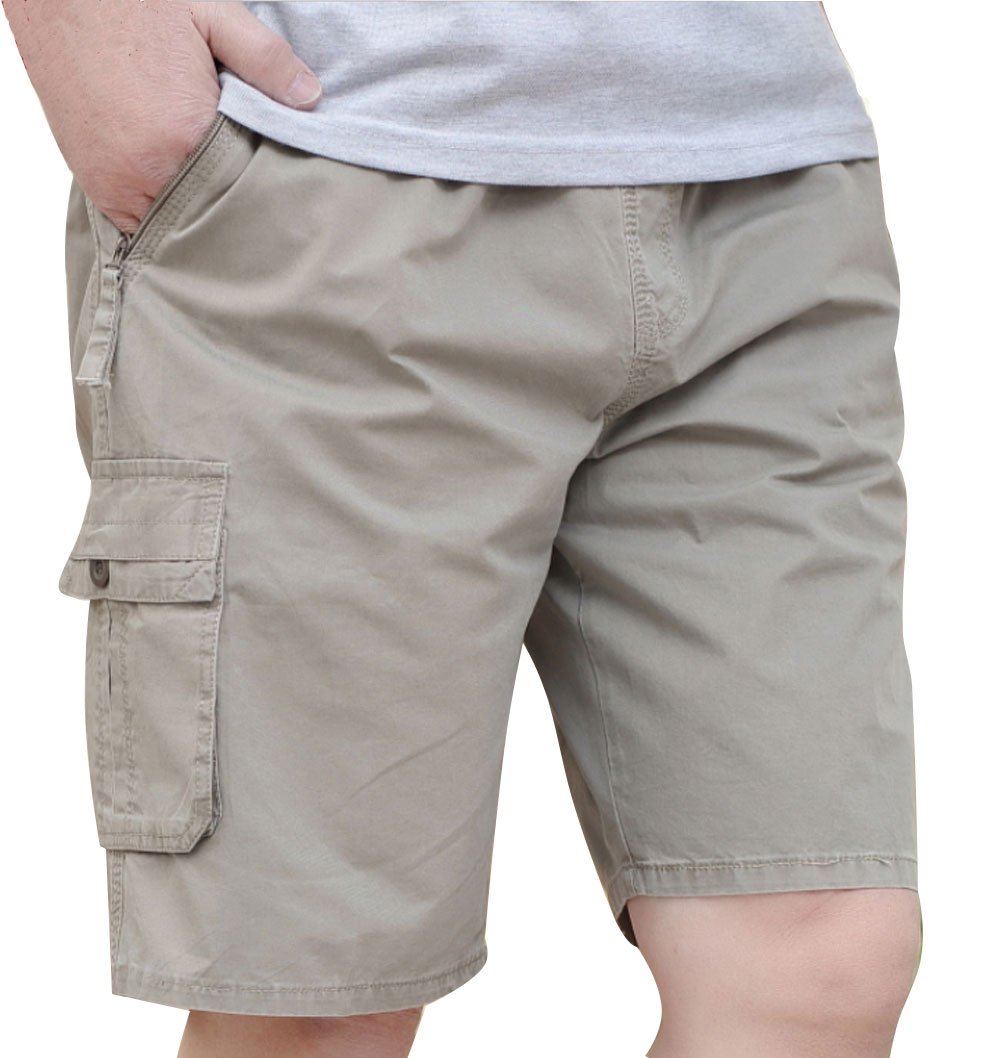 Men's Cargo Shorts Elastic Waist - Khaki 42-image-29f7617c-b09d-4fdd-b3d6-93b58c64ea37-113247