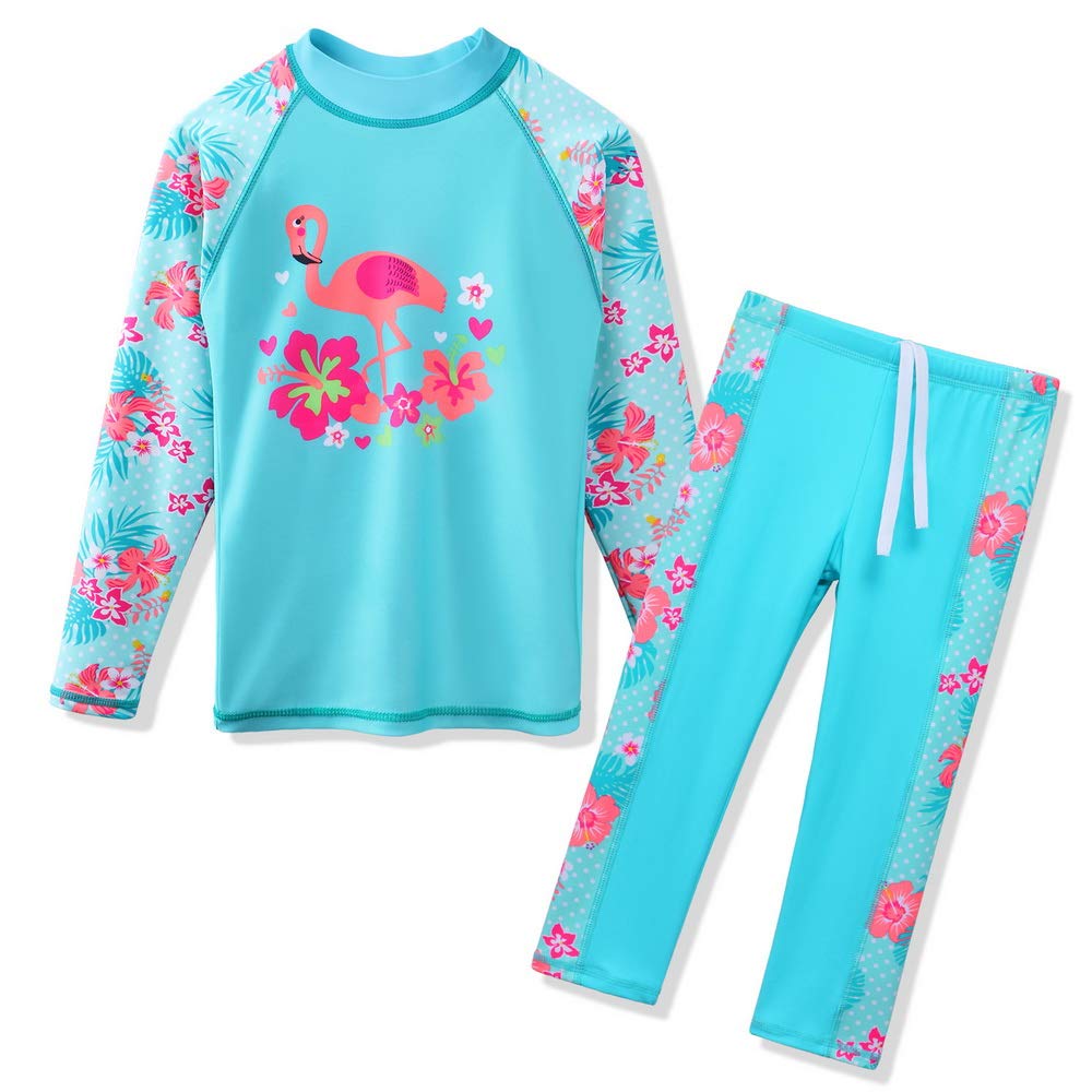 Girls 2PC Long Sleeve Swim Set - Bird 9-10 Years-image-1838a732-faef-4f77-a60a-c5cf8942cd1c-112022
