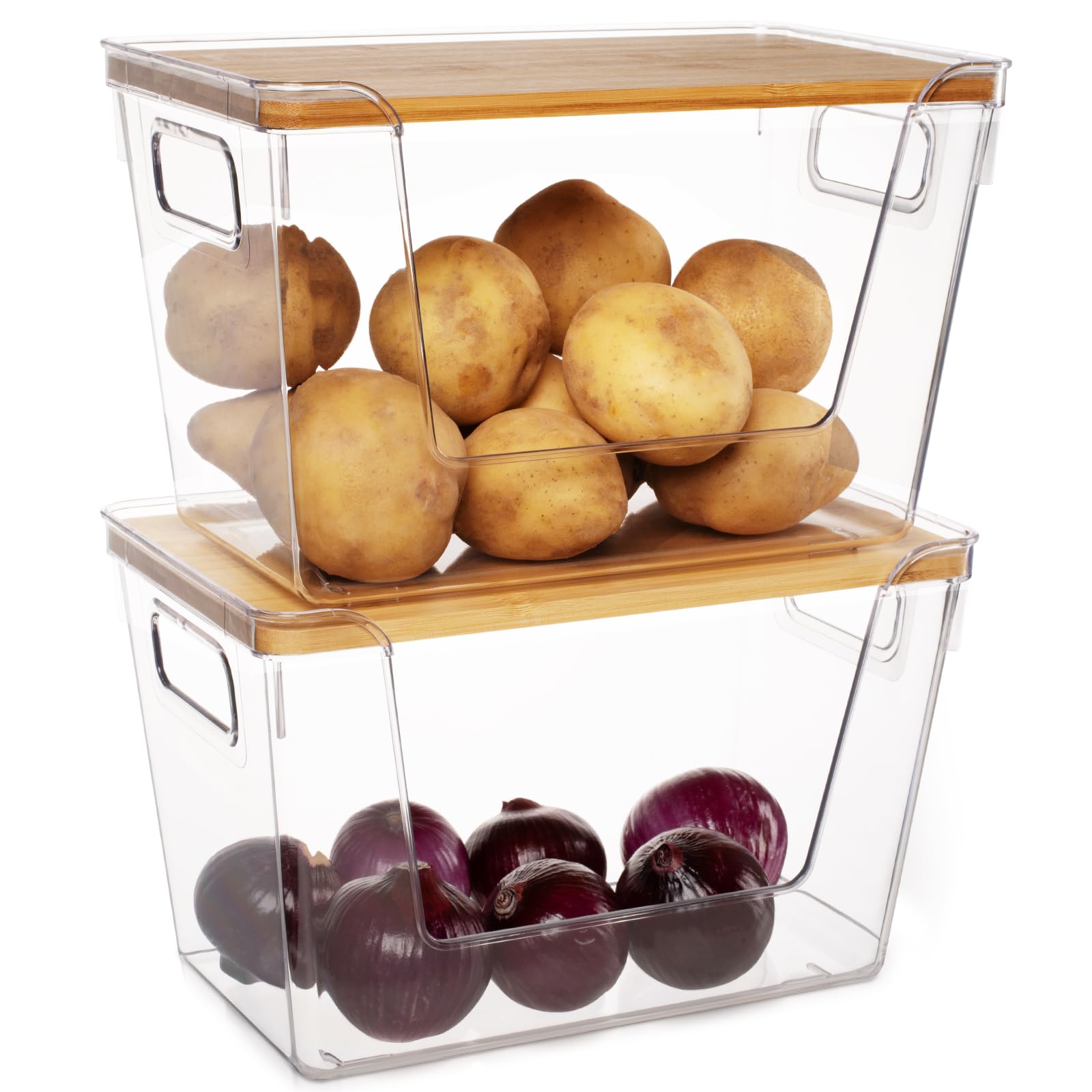 Kitchen Storage Bins with Bamboo Lids - Natural 2 Pcs-image-aa07a847-56f3-4724-931c-a8b321fa14dc-97683