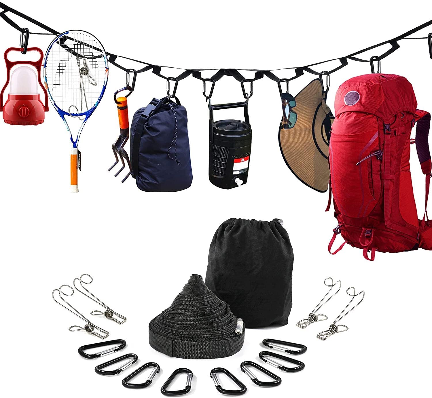 KARLOR Camping Lanyard Washing Line, Nylon Rope 4.3M 19 8 4 Hiking,-image-d5c3edcc-14e5-4894-886c-162adef6f071-53914