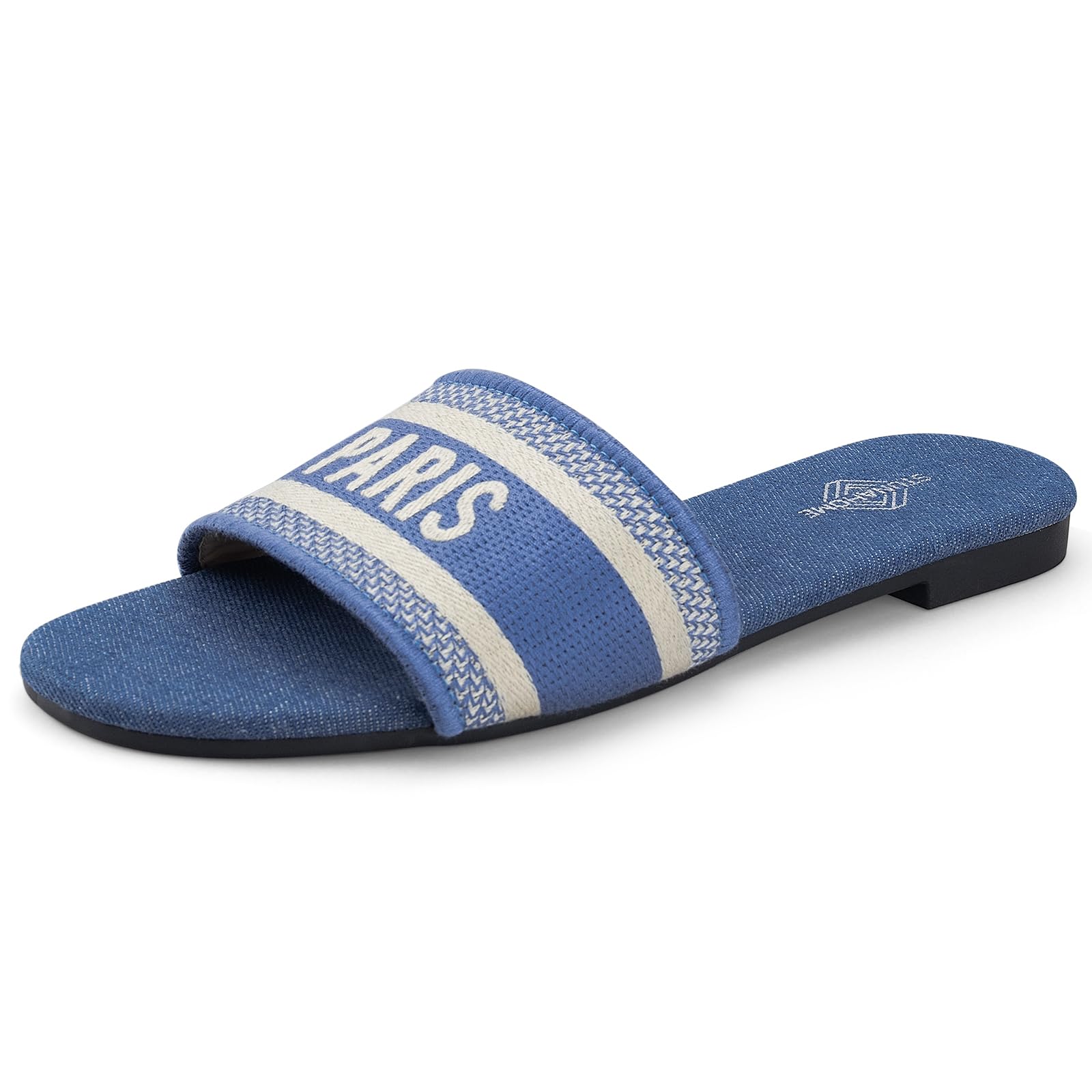 Women's Braided Slide Sandals - Denim Blue UK 3.5-image-032d089d-9fcd-4f0f-a189-69805a725bae-111307