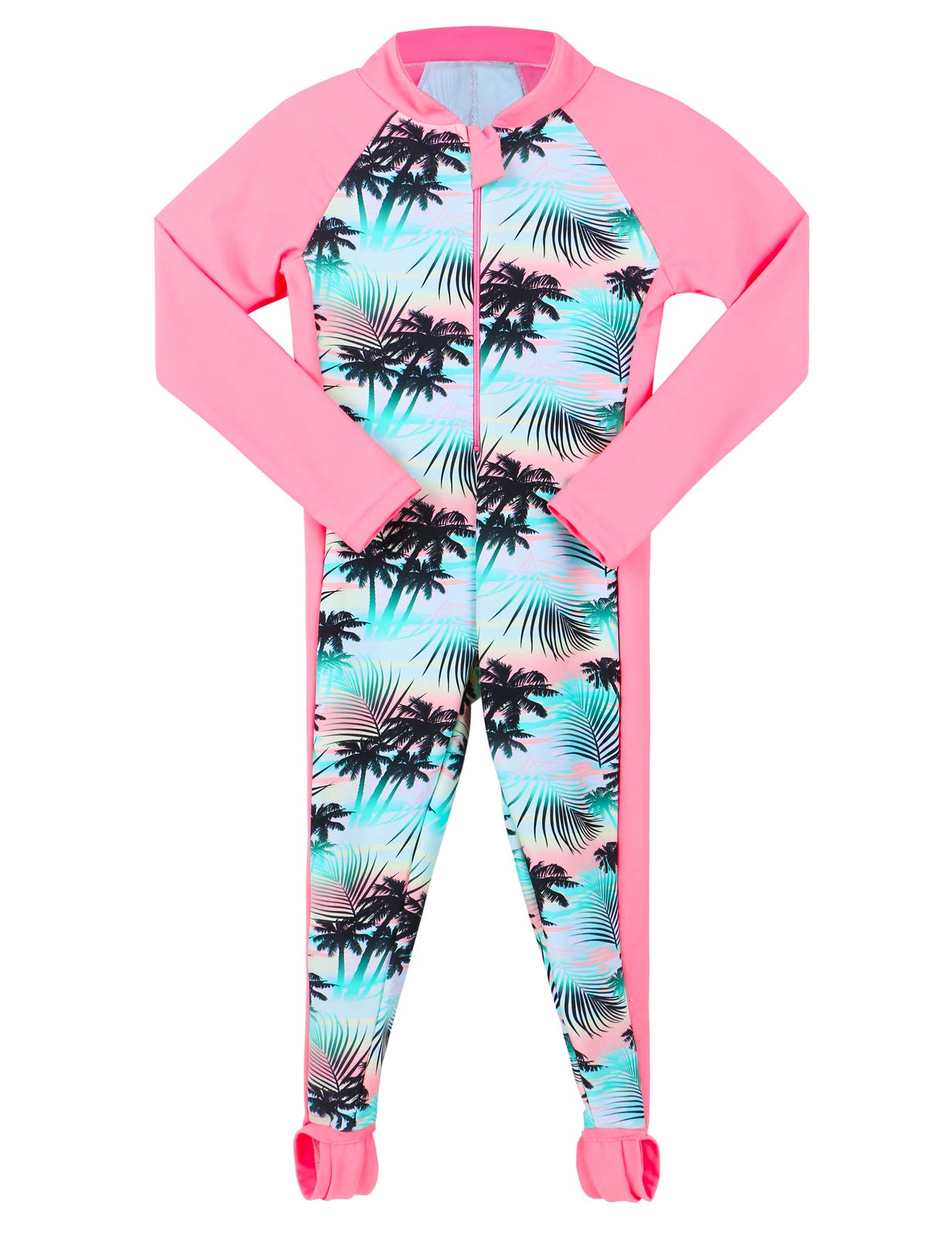 Kids' Long Sleeve Swimsuit - GreenPink 5-6Y-image-21dbaf8e-6c97-4024-912f-933ab6b5e206-111973