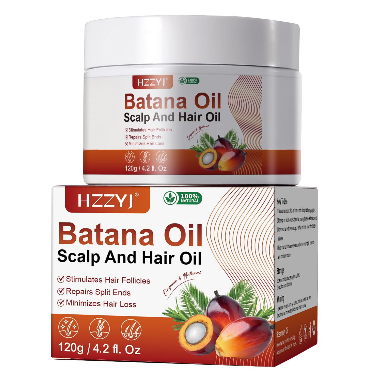 Natural Batana Oil for Hair Growth - Moisturises & Repairs Damaged Hair, 120g-image-0d80b137-4138-4508-9427-ebdf773dc995-56561