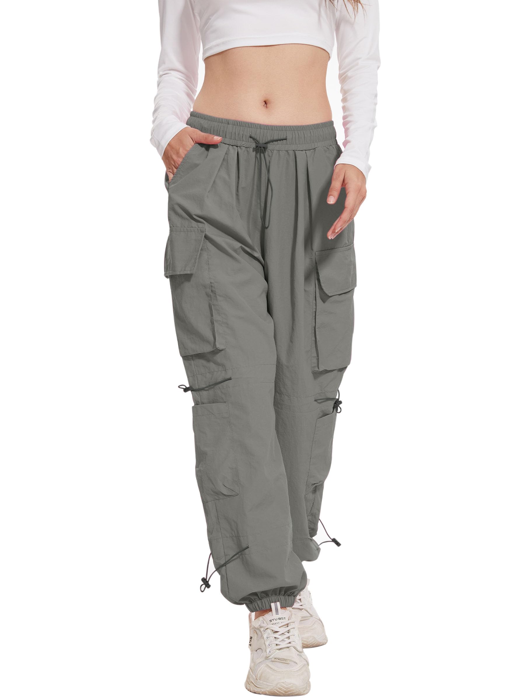 Women's Cargo Joggers - Grey M-image-11ee709d-913a-4cfc-b5b1-9afac919c439-93912