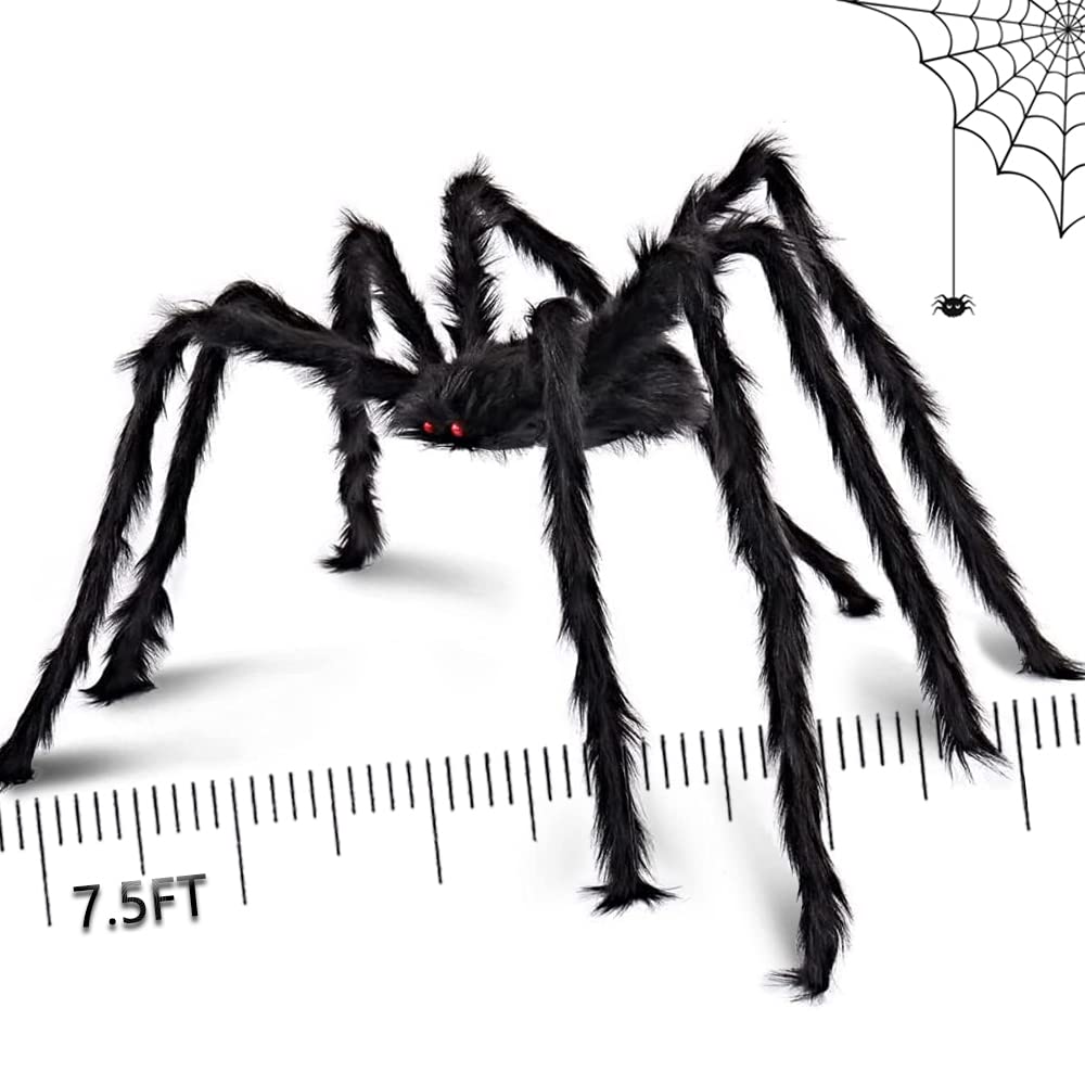 Giant Hairy Spider Decoration - Black 230CM-image-6024a433-e83c-47f9-befb-f96a5bb76701-119229