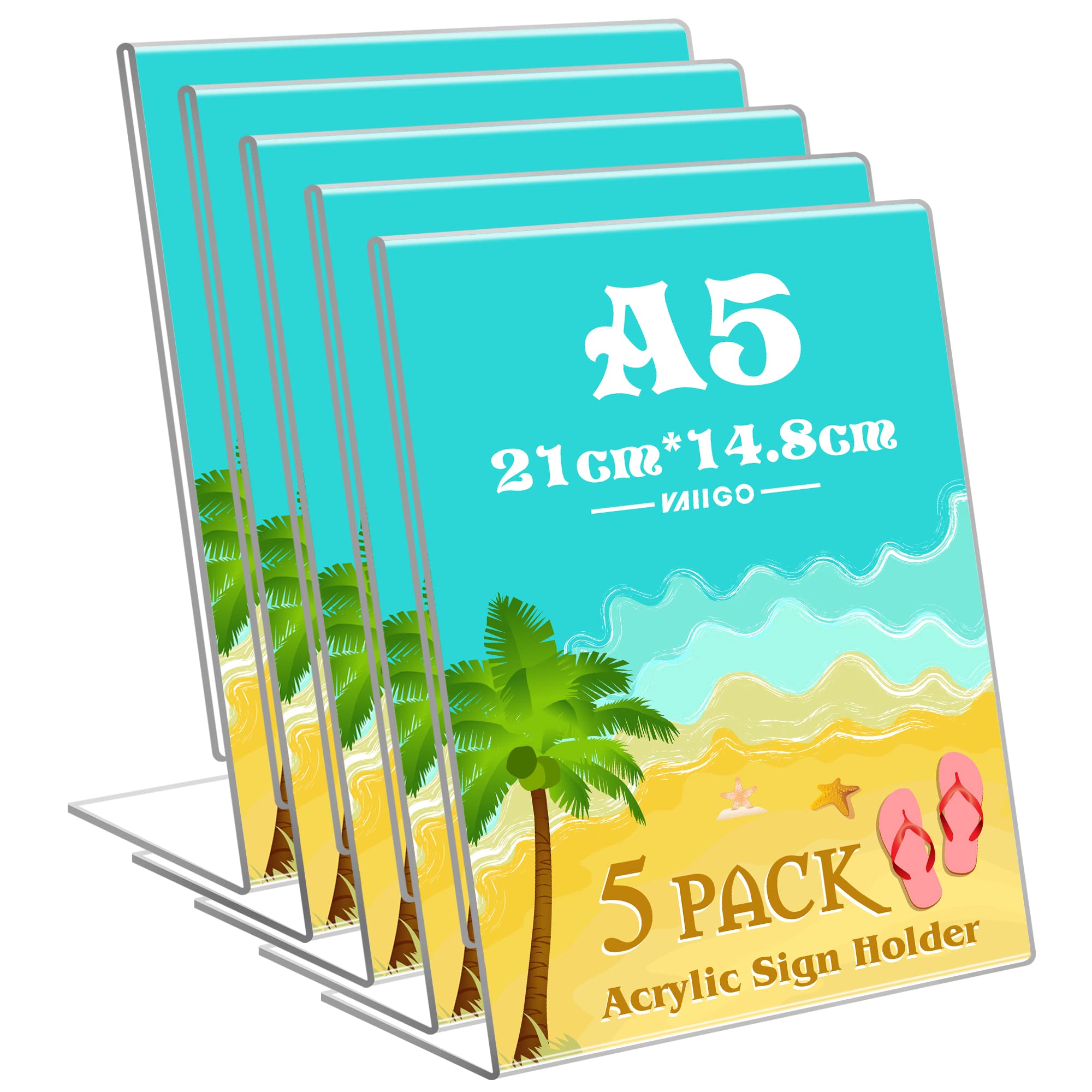 A5 Acrylic Sign Holder 5 Pack - L-Shape Perspex Display Stand for Office, Restaurant, Wedding-image-8535faa4-b336-49d2-9705-1e4448720999-68648