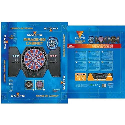 電子ダーツボード　carromco mirage301 Carromco MIRAGE-301-CABINETT Dartboard Black