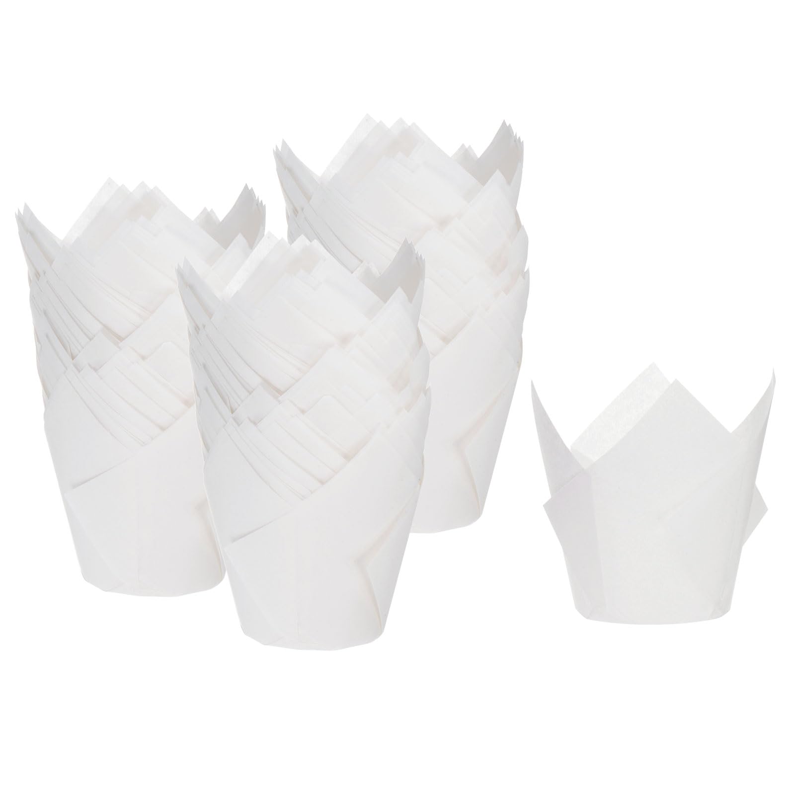150Pcs White Tulip Cupcake Liners - Greaseproof Baking Cups for Parties & Banquets-image-ce2185bb-ee2e-4676-ac42-40b23138763b-60013