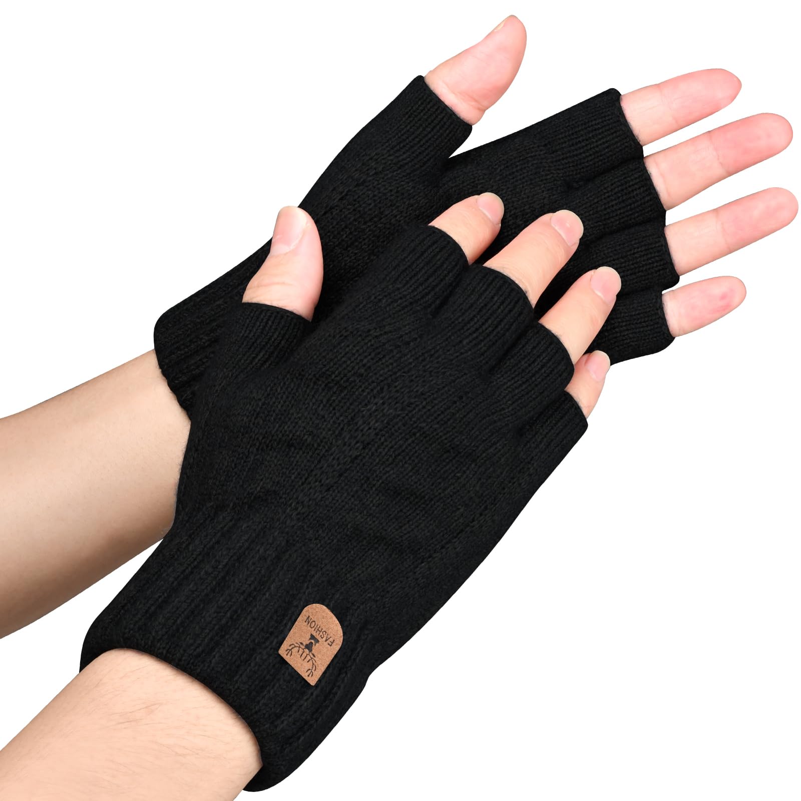 SELBATON Fingerless Gloves Winter Warm Gloves Knit Soft gloves-image-7d6af14e-e47f-48e3-b085-60e7a86876ef-53510