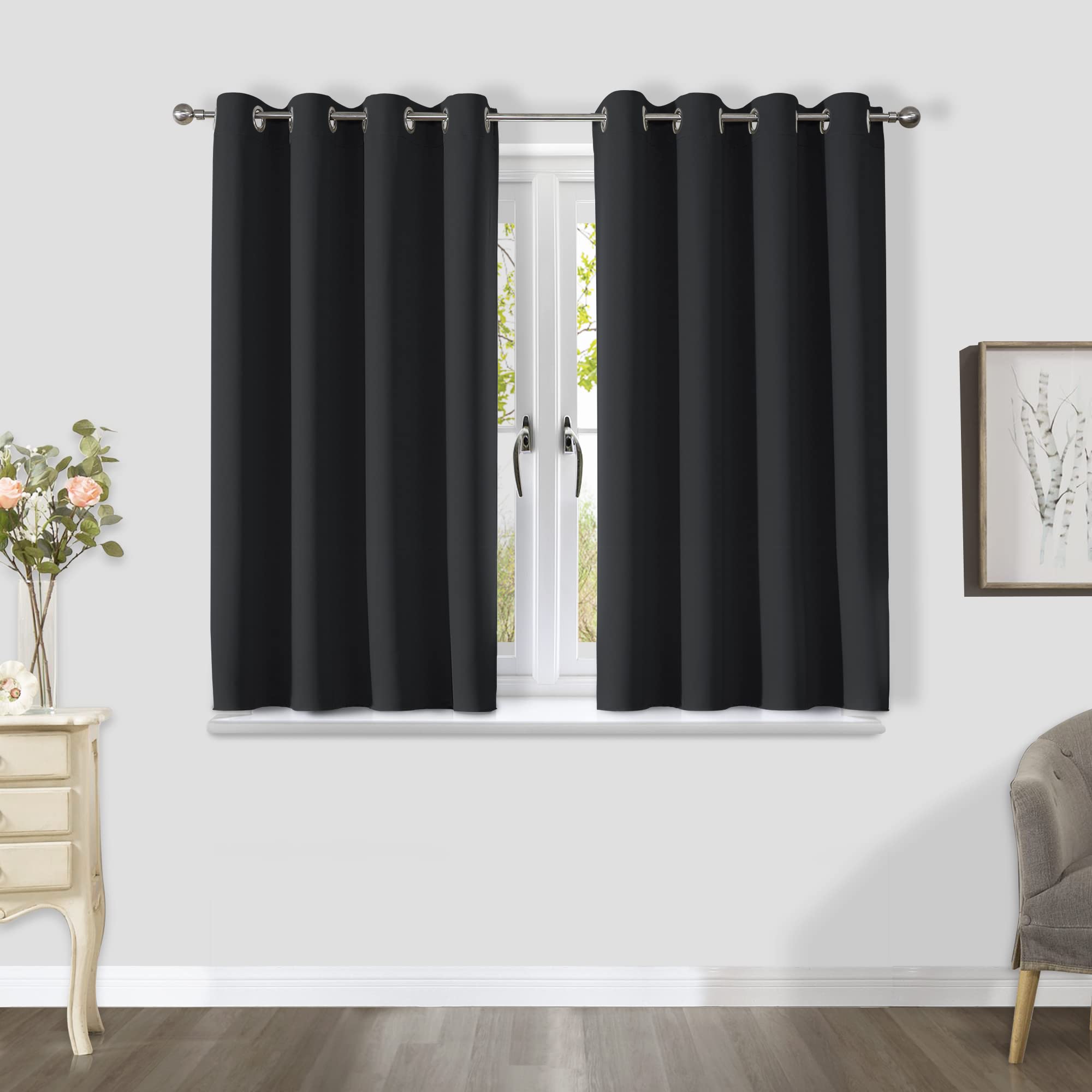 Thermal Blackout Curtains - Black W46 x L90-image-a6ee32dc-aac3-4393-8a3e-1bc7c51c77d6-105834