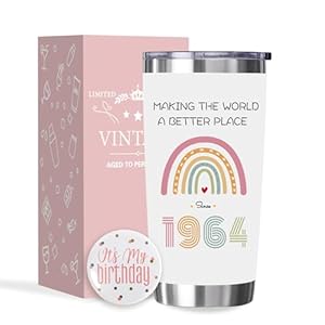 Funny 1964 Birthday Gift for Women - 20oz Stainless Steel Tumbler-image-9ee8f691-20a1-4265-8be8-441388768f9c-56494