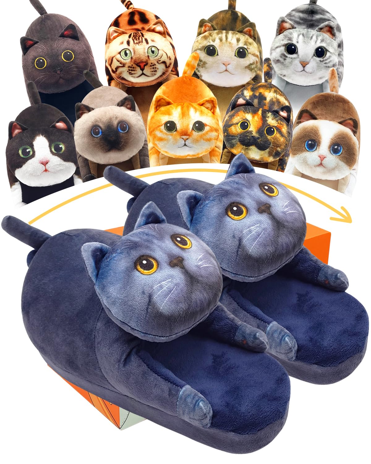 Funny Cat Slippers Women - Blue-image-bd6b1626-b469-4361-a661-9cc2136b5620-92866