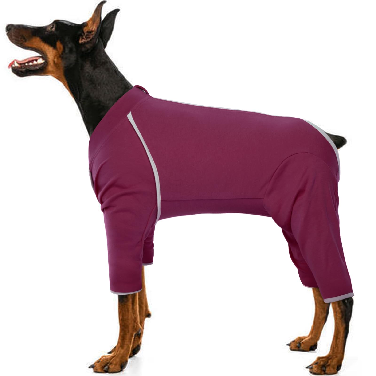 Dog Recovery Suit Long Sleeve - Dark Red XS-image-7a2db4e6-8986-4485-ae30-9b9181515a59-110536