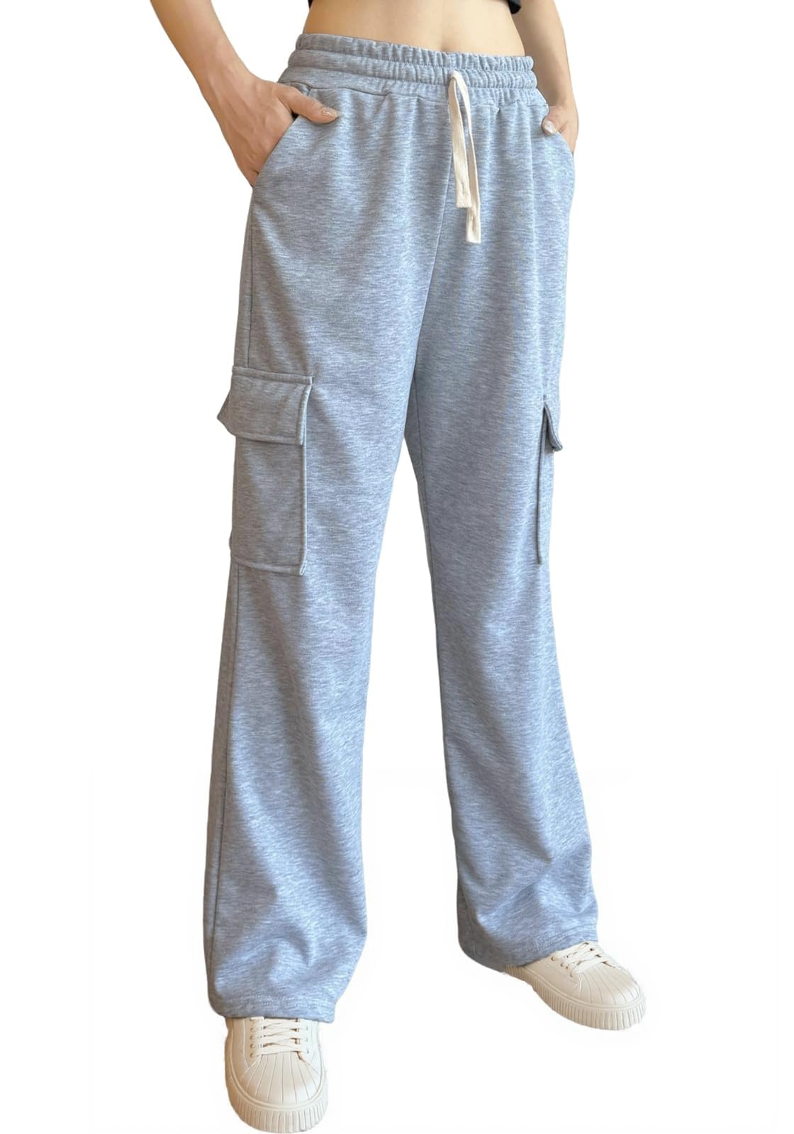 Women's Cargo Joggers - Grey L-image-fd81573a-90fc-4bfa-8886-02d1c2772b4e-118116