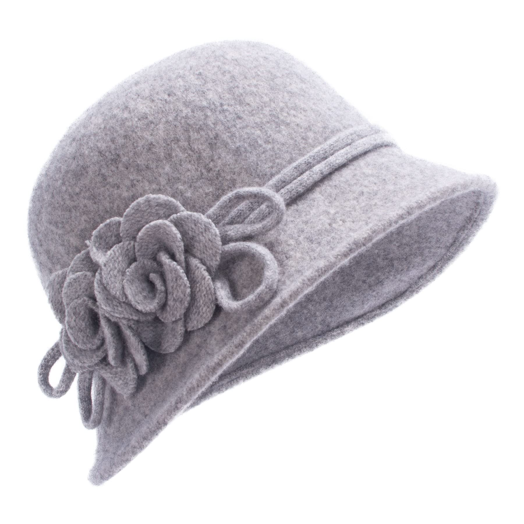 Women's Knit Wool Cloche Hat - Light Grey One Size XL-image-a590ad7d-5b75-4724-a6ba-512609cdb1cd-111333