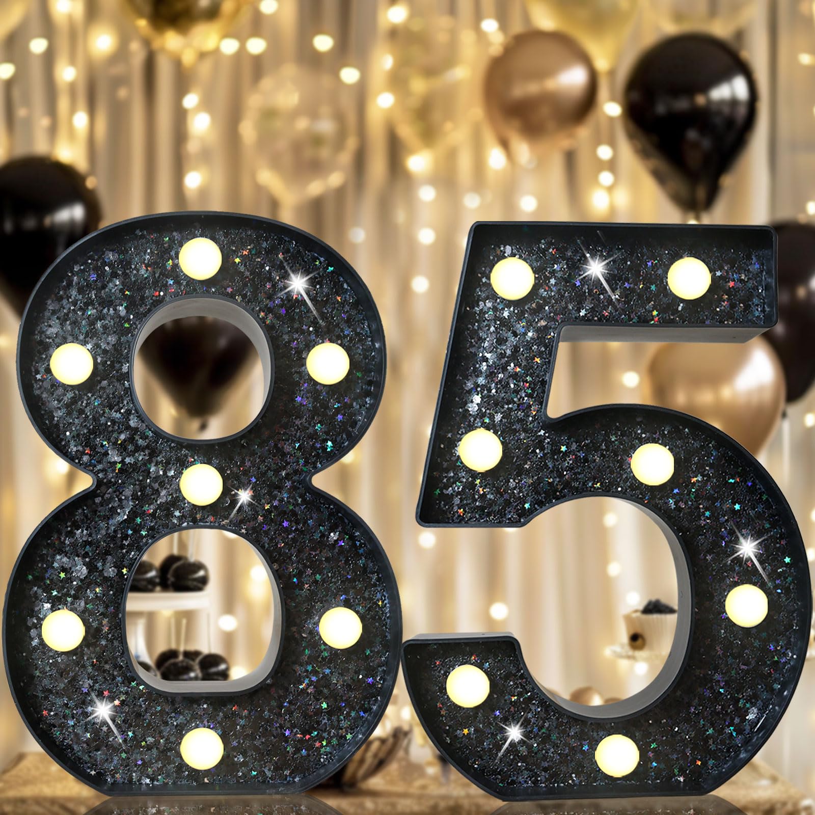 LED Light Up Marquee Numbers - Black Number 85-image-d43000c8-6851-45e0-8d09-3b80a3b28562-115766