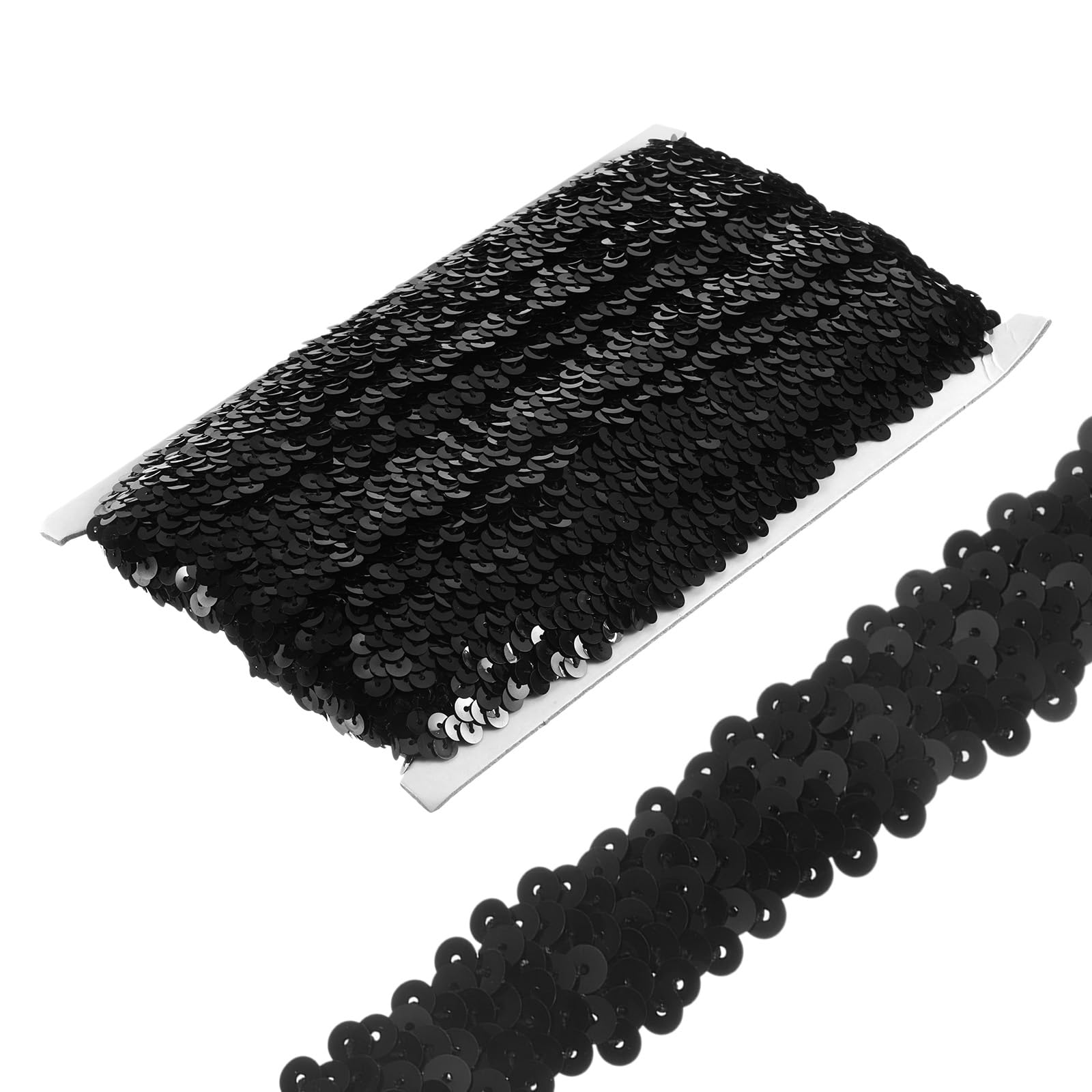 10 Yards Black Elastic Sequin Trim for Crafts & Costumes - 0.8 Inch Width-image-b2e624c7-60bc-4cd0-824a-73a740352ff5-60653