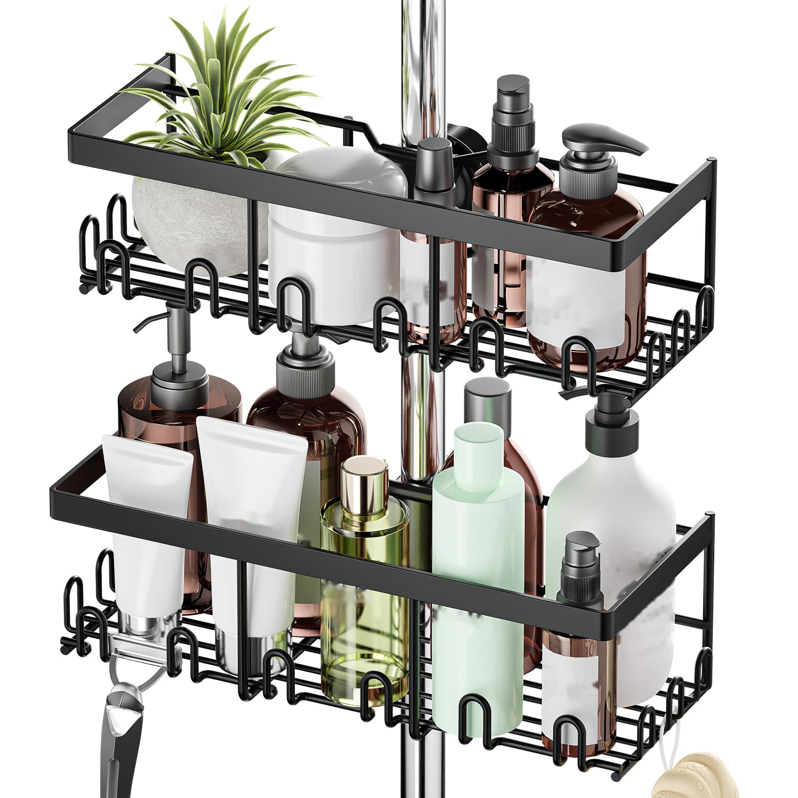 No Drill Shower Caddy Shelf - Black-image-6245592e-00f5-4611-be14-278660273548-119575