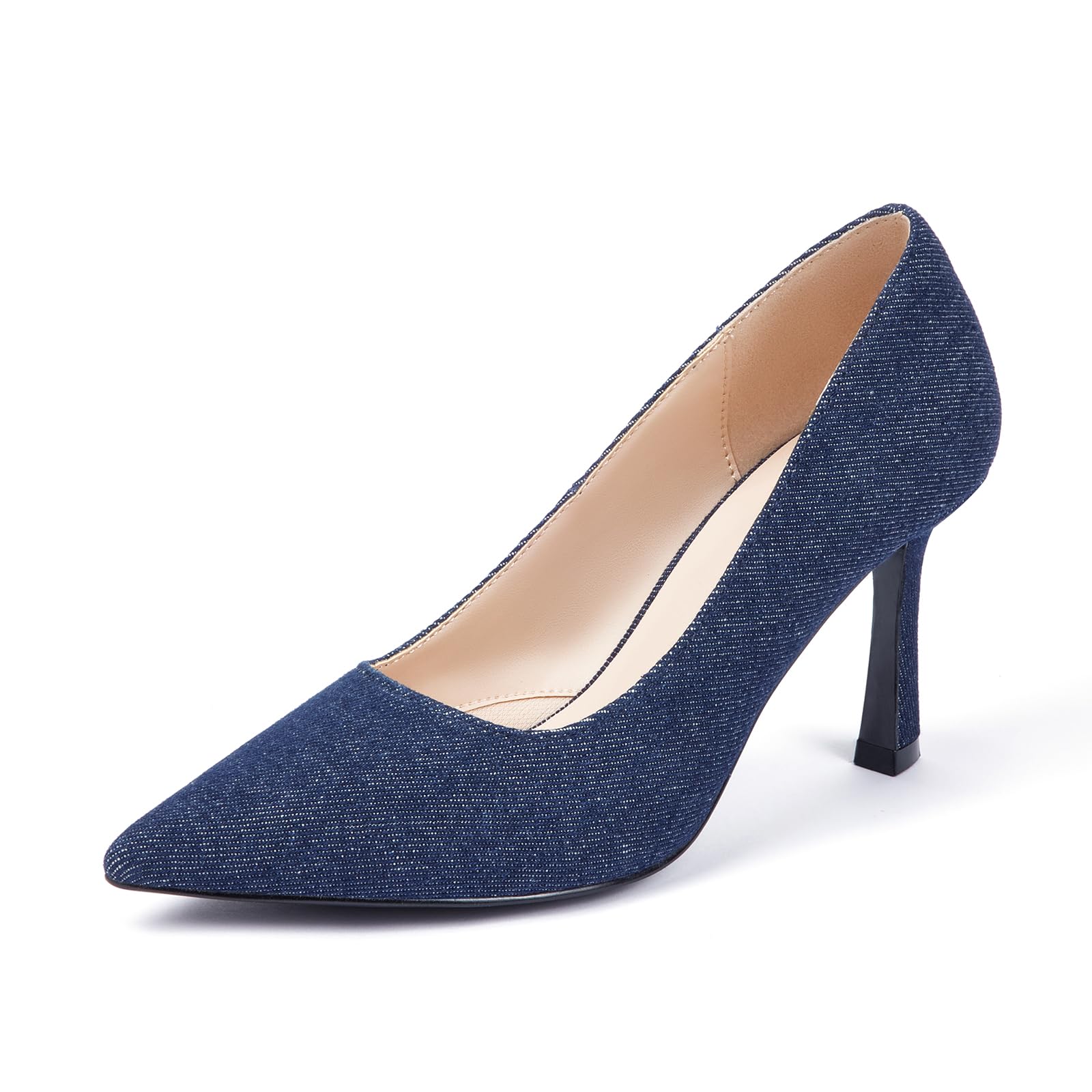 Women's High Heel Pumps - Denim, 3.5 UK-image-55cce618-dde4-492f-86c7-2e2d34eb1af7-85977