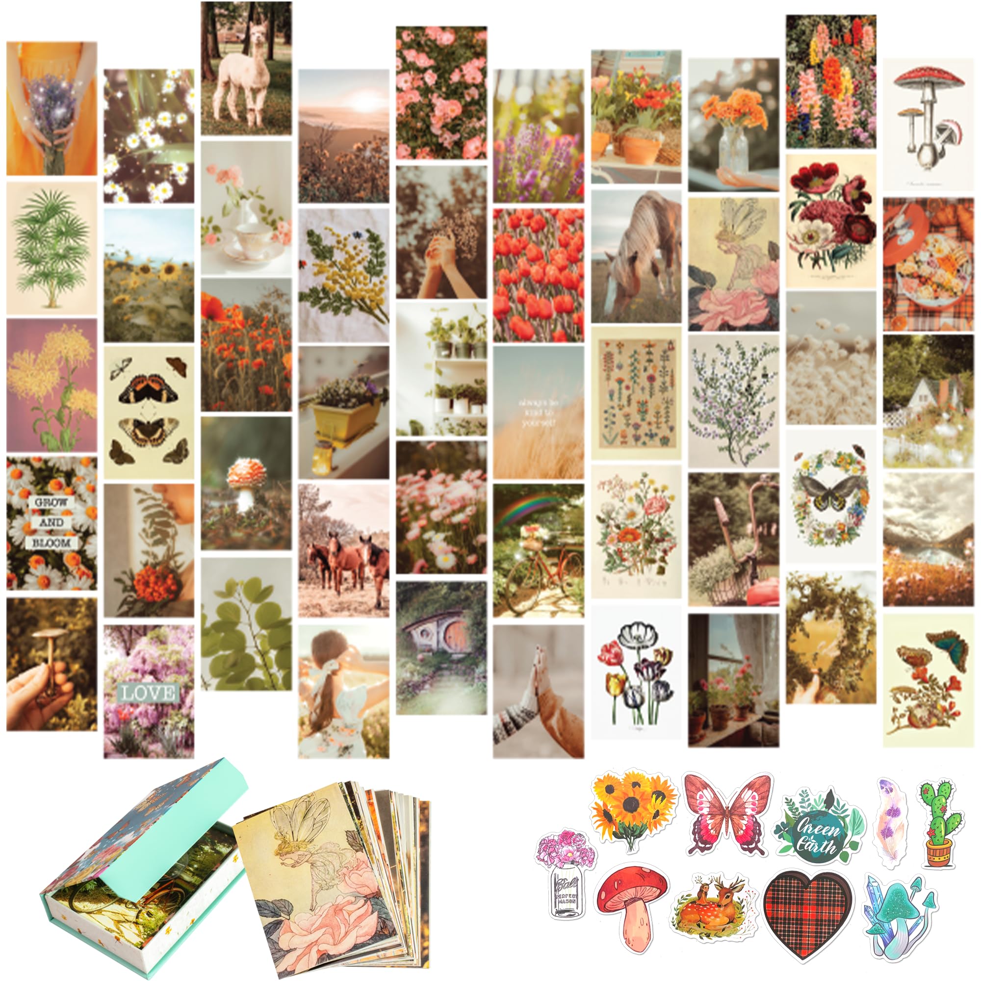 Cottagecore Wall Collage Kit - Earthy Tones 50 Set-image-83e2bf60-9434-42dd-98cb-d7f3063cbf4f-119223
