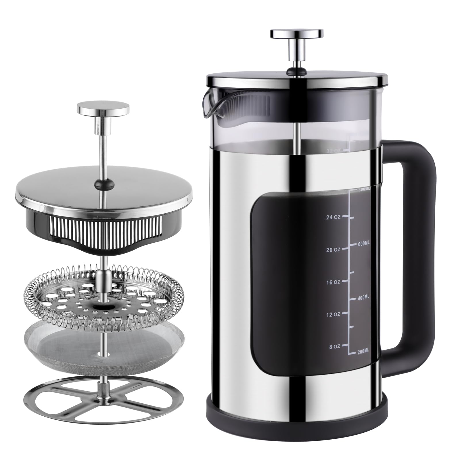 French Press Coffee Maker - Black/Silver 1000ml-image-bb0f61d6-7755-491d-85a5-581bec127597-108280