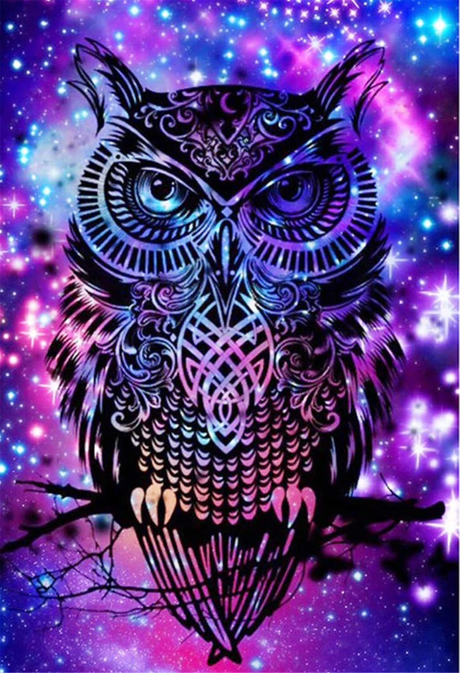 Colourful Owl Cross Stitch Kit 11 Count Stamped with Accessories for Home Décor & Gifts-image-3e89c283-958e-4172-af5d-9784583ab1f3-68099