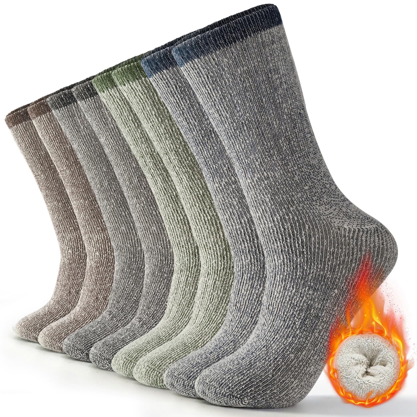 YANGTE Thermal Socks Mens 4-Pack - Warm Wool Winter Socks for Hiking & Daily Work, Size 9-12-image-d0e8c805-5b5f-4f6f-956e-bcf730f0ca2a-37219