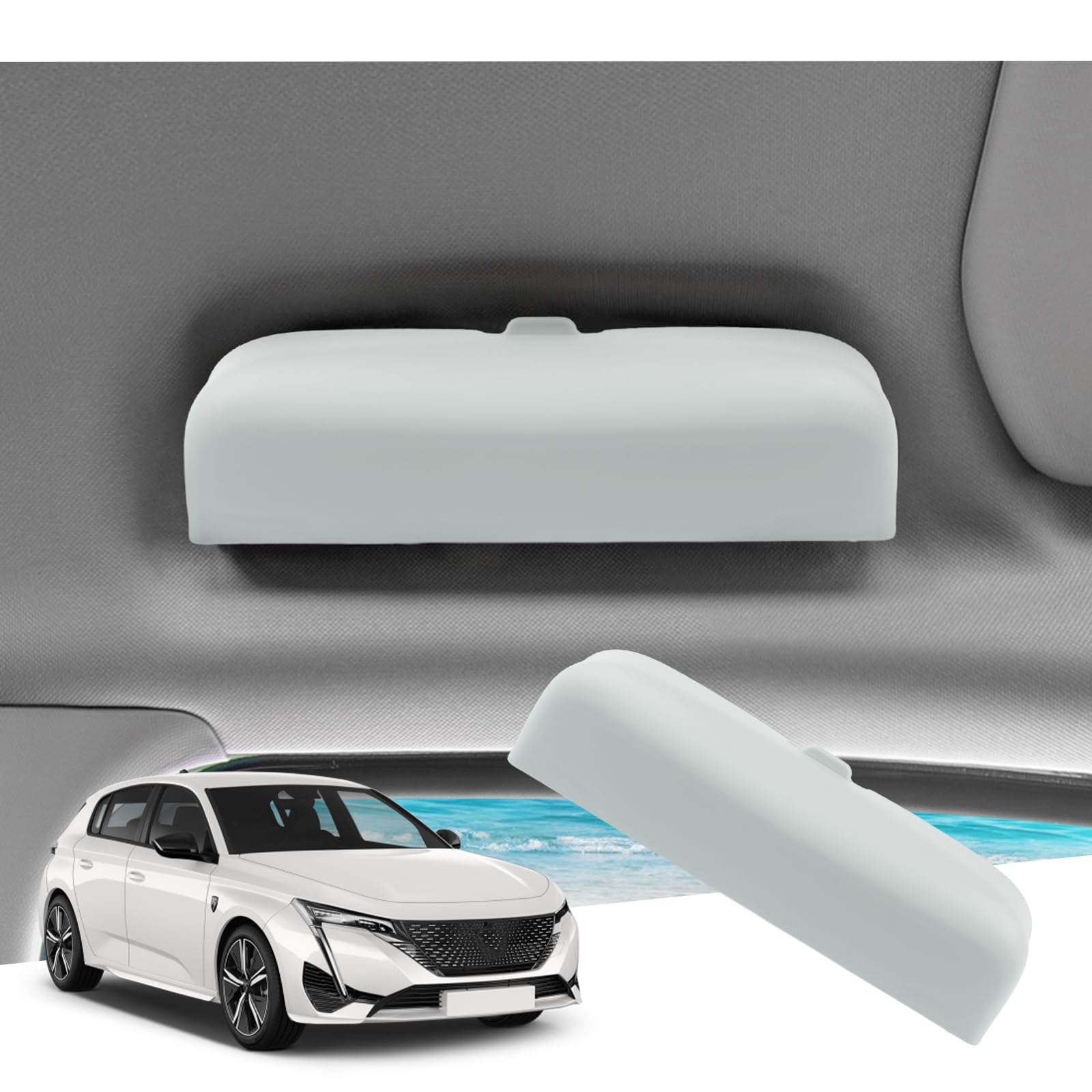 Car Sunglasses Holder for Peugeot 308 508 - White OEM Original-image-4ea5a2f6-cf66-43ae-8a64-4f39fd575cc7-110080
