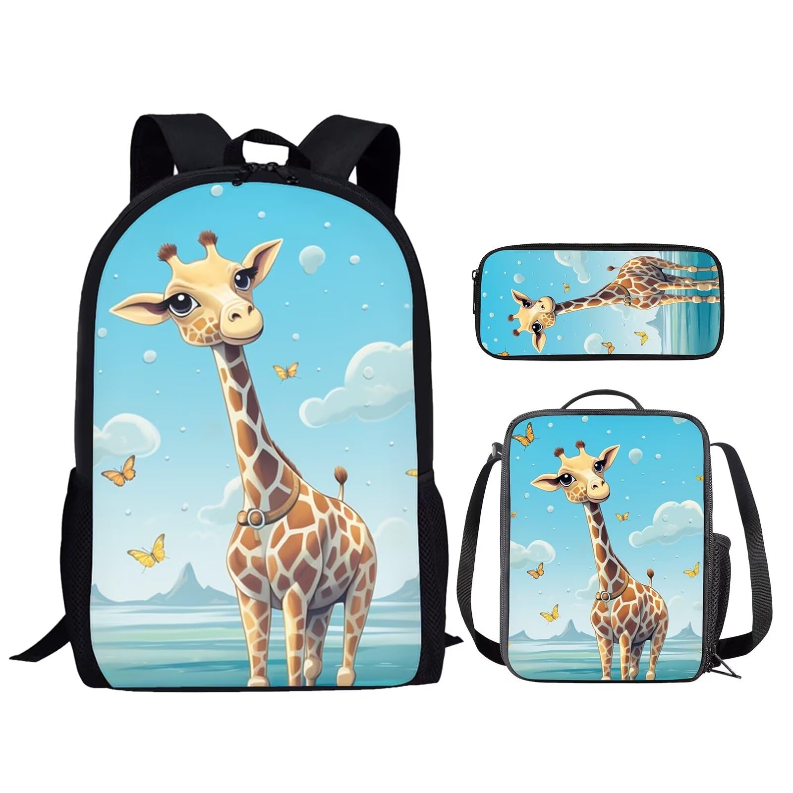 Kids Backpack Set with Lunch Bag & Pencil Case - Giraffe 2-image-7c9cd124-ed56-4941-b1a2-7682ee11b8b3-92550