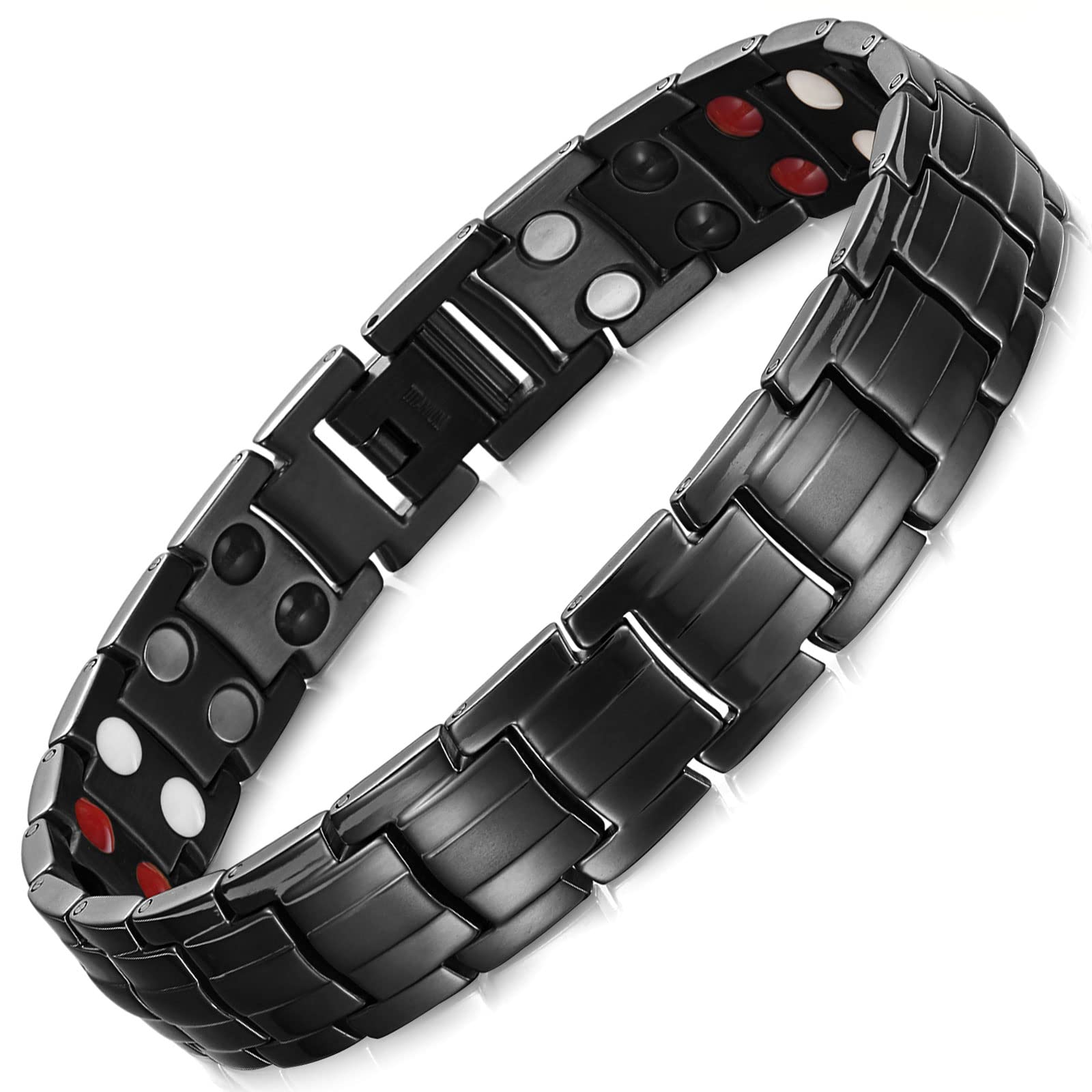 Men's Magnetic Bracelet - Black Adjustable-image-7d1cf331-19bc-4fca-a90e-b60c088137fd-92039