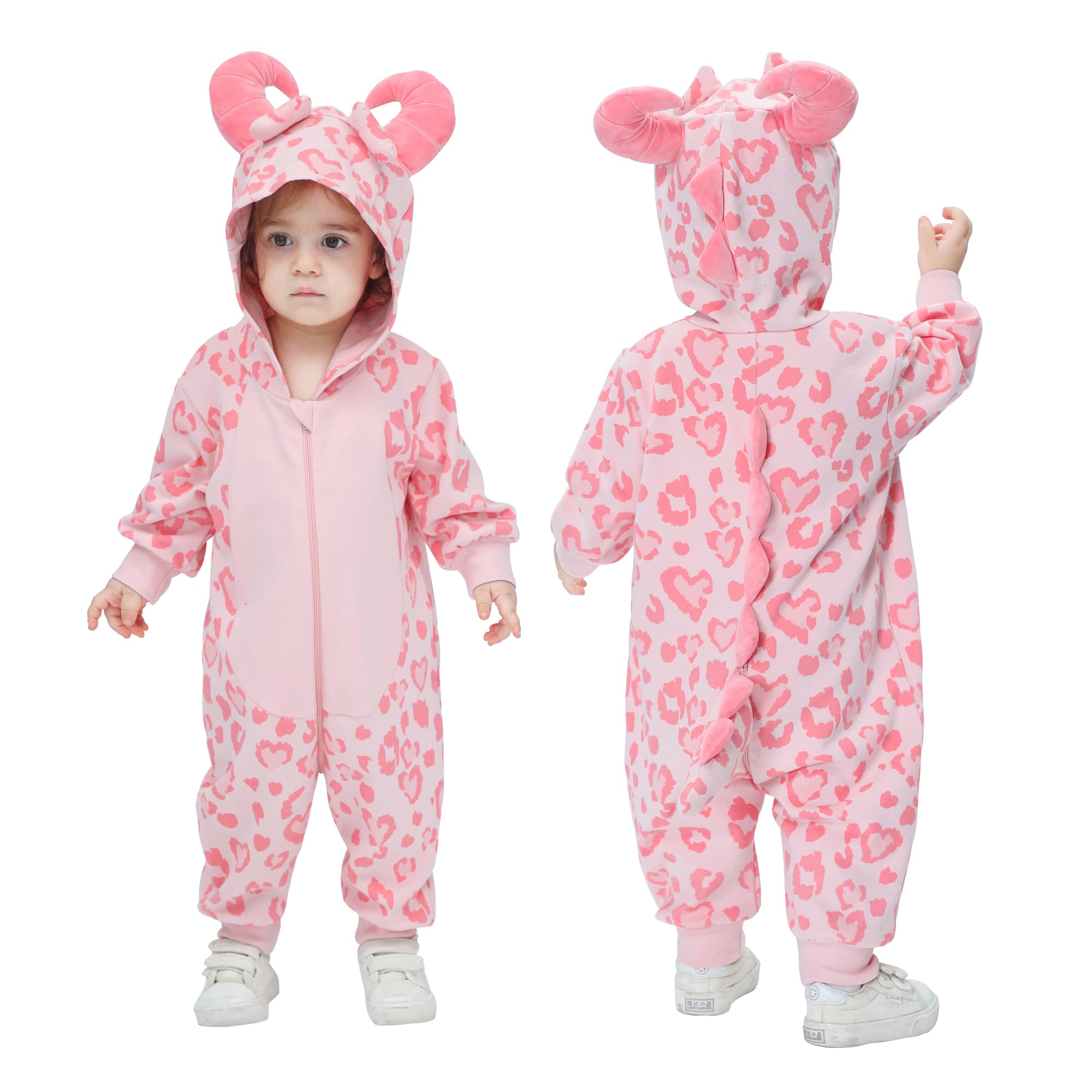 Doladola Baby hooded Romper with Tail toddlers 3D (24-30 Months,Pink-image-e2e76d8f-a6c5-4e3c-a708-901d7ac6d5dd-64569