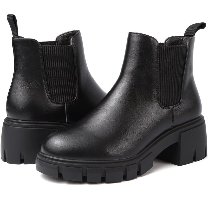 Women's Chelsea Platform Boots - White UK 6.5