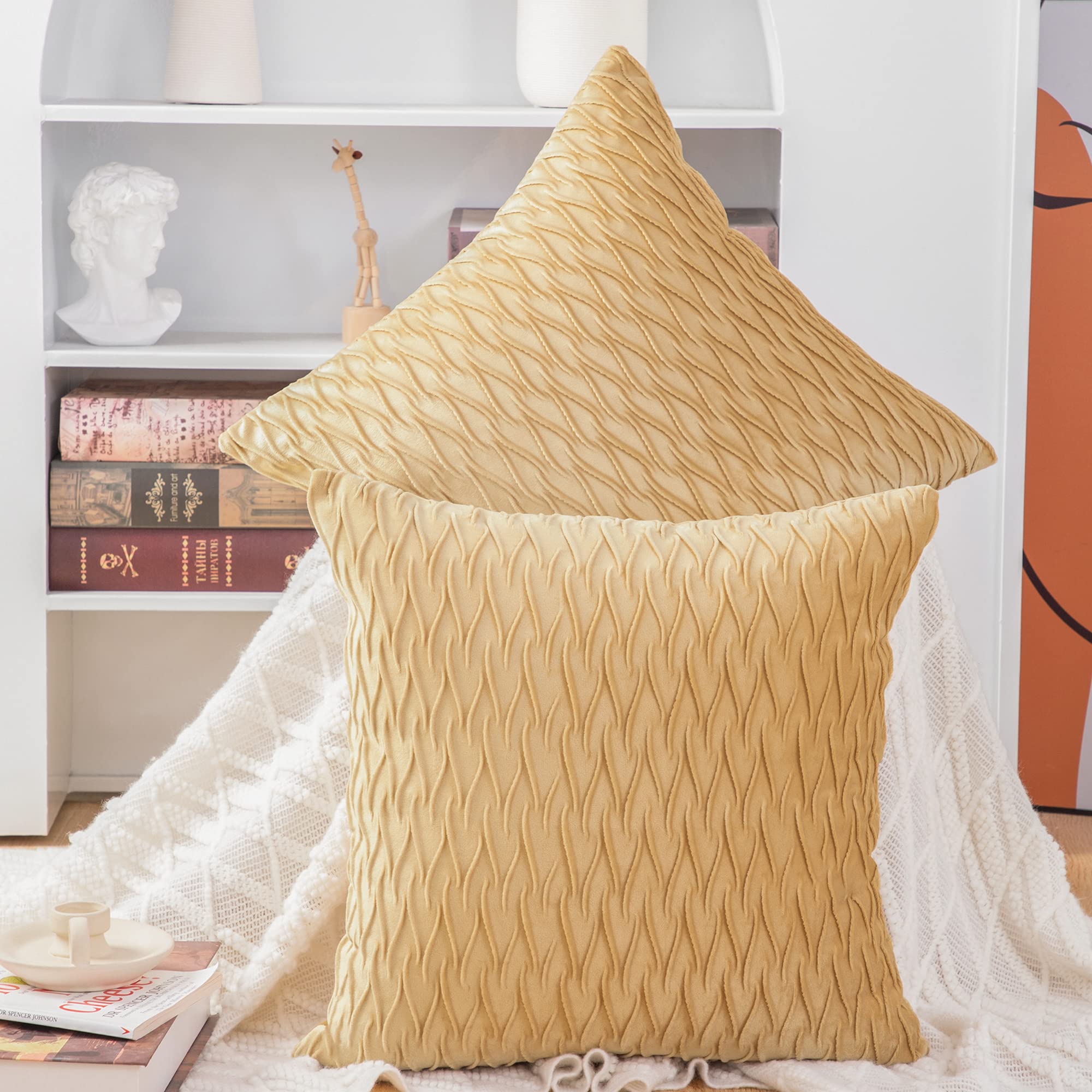 Madizz Pack of Super Soft Velvet Decorative 2 Texture Luxury 26x26-image-867d1c72-2a08-4cd4-a01d-4c22c4280a3e-15758