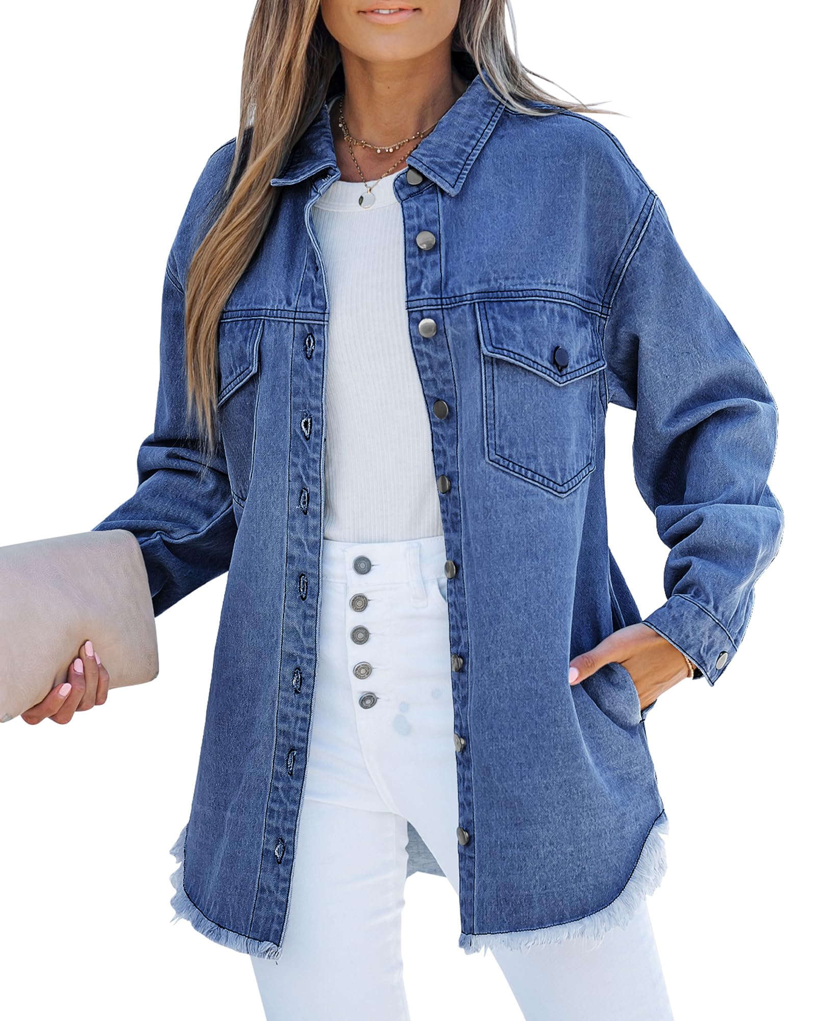 Women's Denim Jacket - Nightfall Blue Large-image-526bd2ef-bd75-4b42-9089-4ce89643b4a3-93466