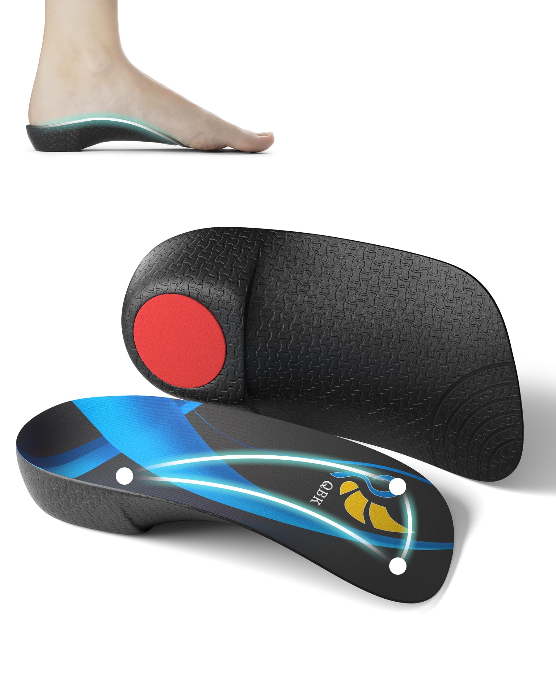 Orthotic Shoe Insoles QBK Shoe Insoles Men and Women Insoles 3/4 XL