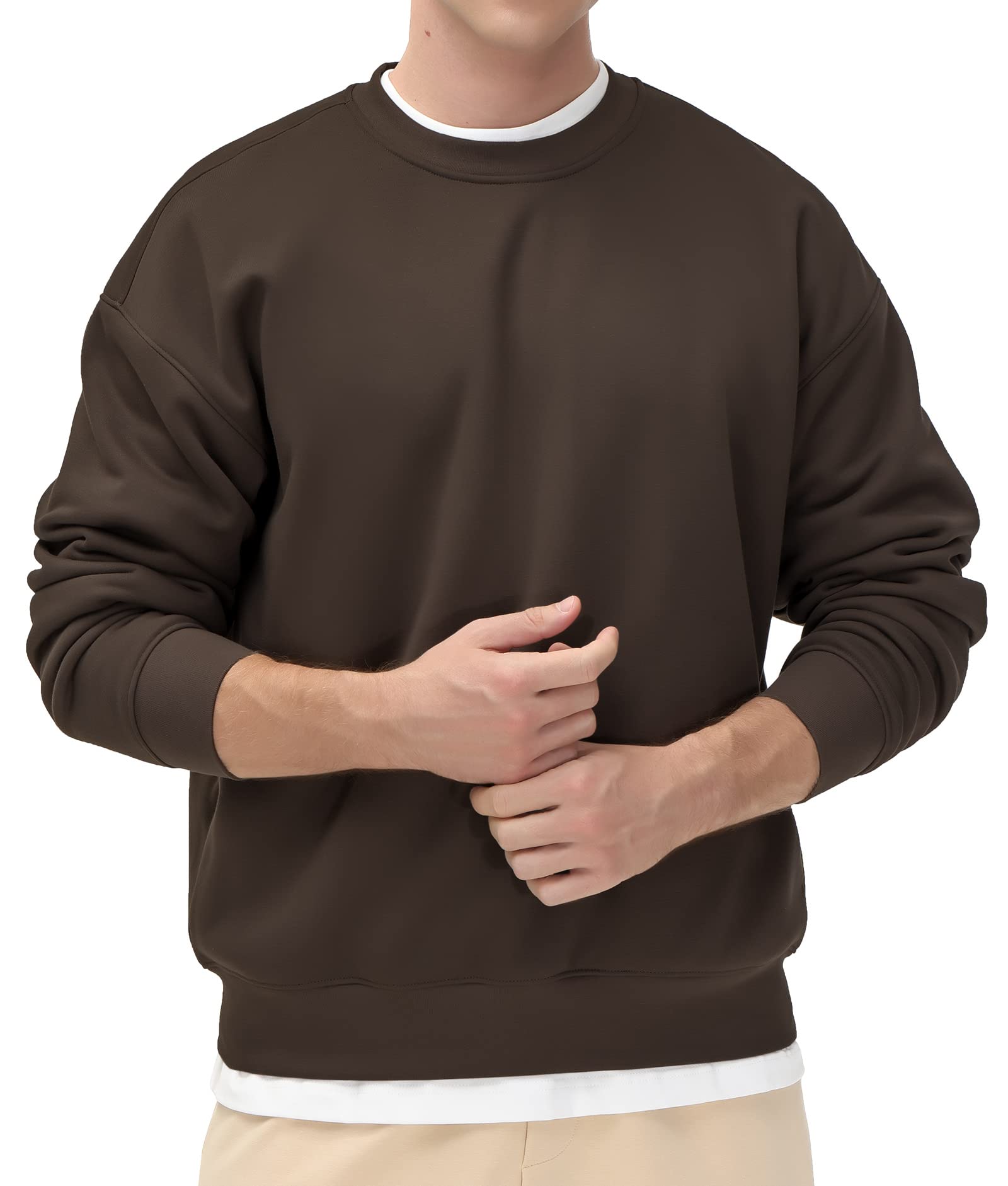 Men's Fleece Sweatshirt - Brown L-image-b774d321-be96-4f3b-bda4-0c0730506e0d-107600