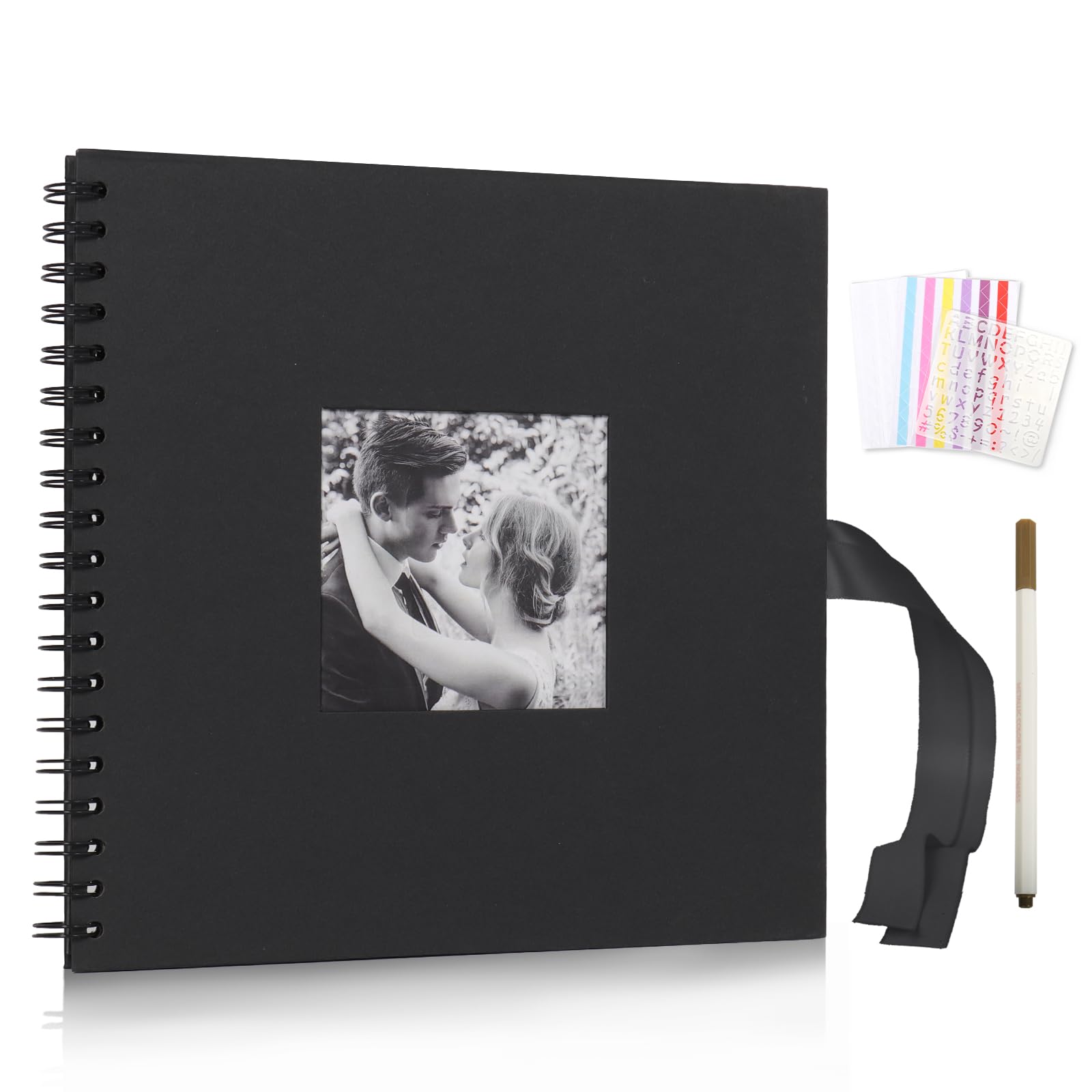 Large DIY Scrapbook Album - Black 12Inch-image-d24e6dda-dae9-4cc1-9206-e6696cce462a-102842