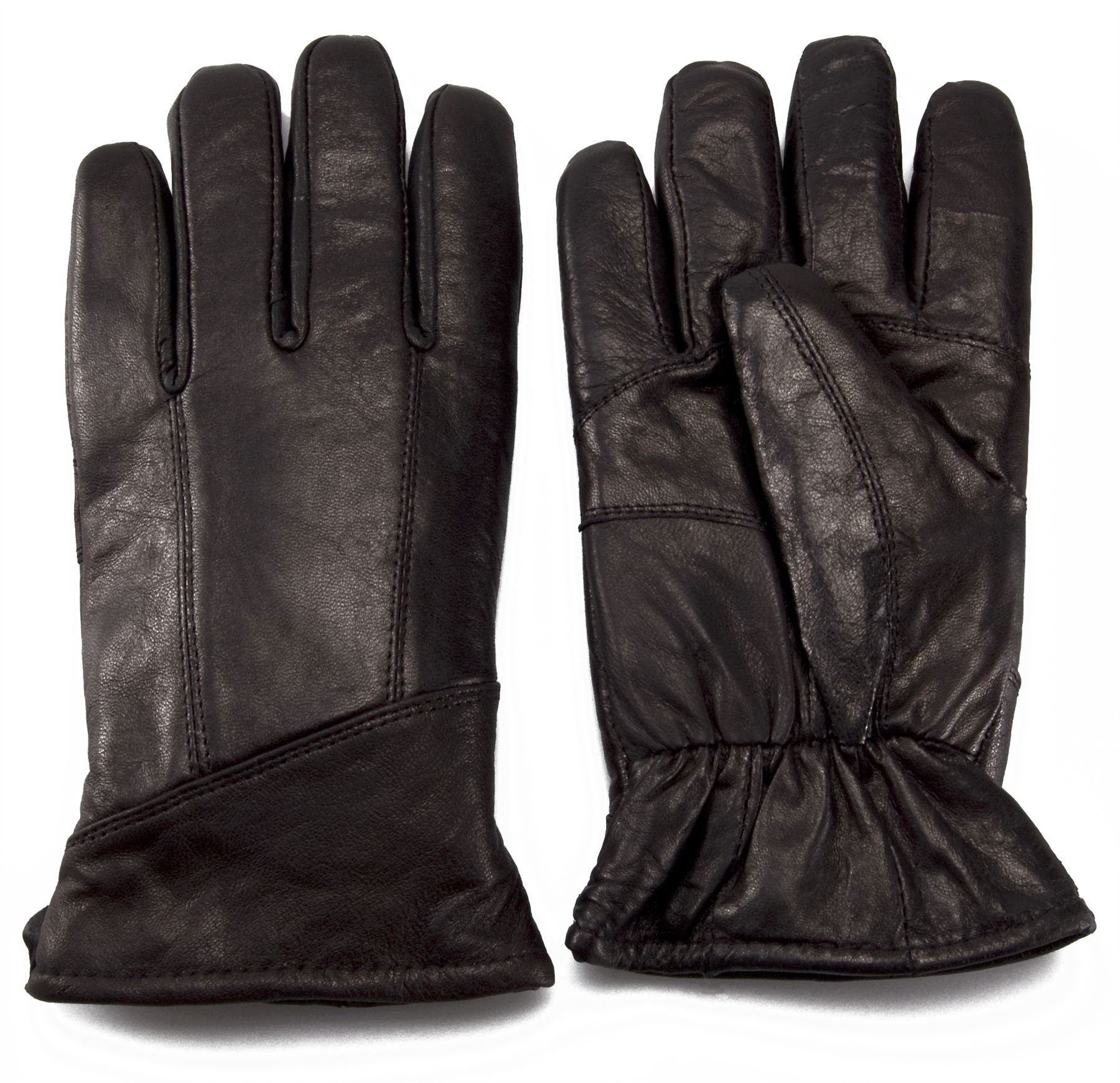 Men's Leather Gloves Sheepskin Lined - Black Large-image-f7883904-8a8b-43bd-a95e-fc55bdc8d6e0-125347