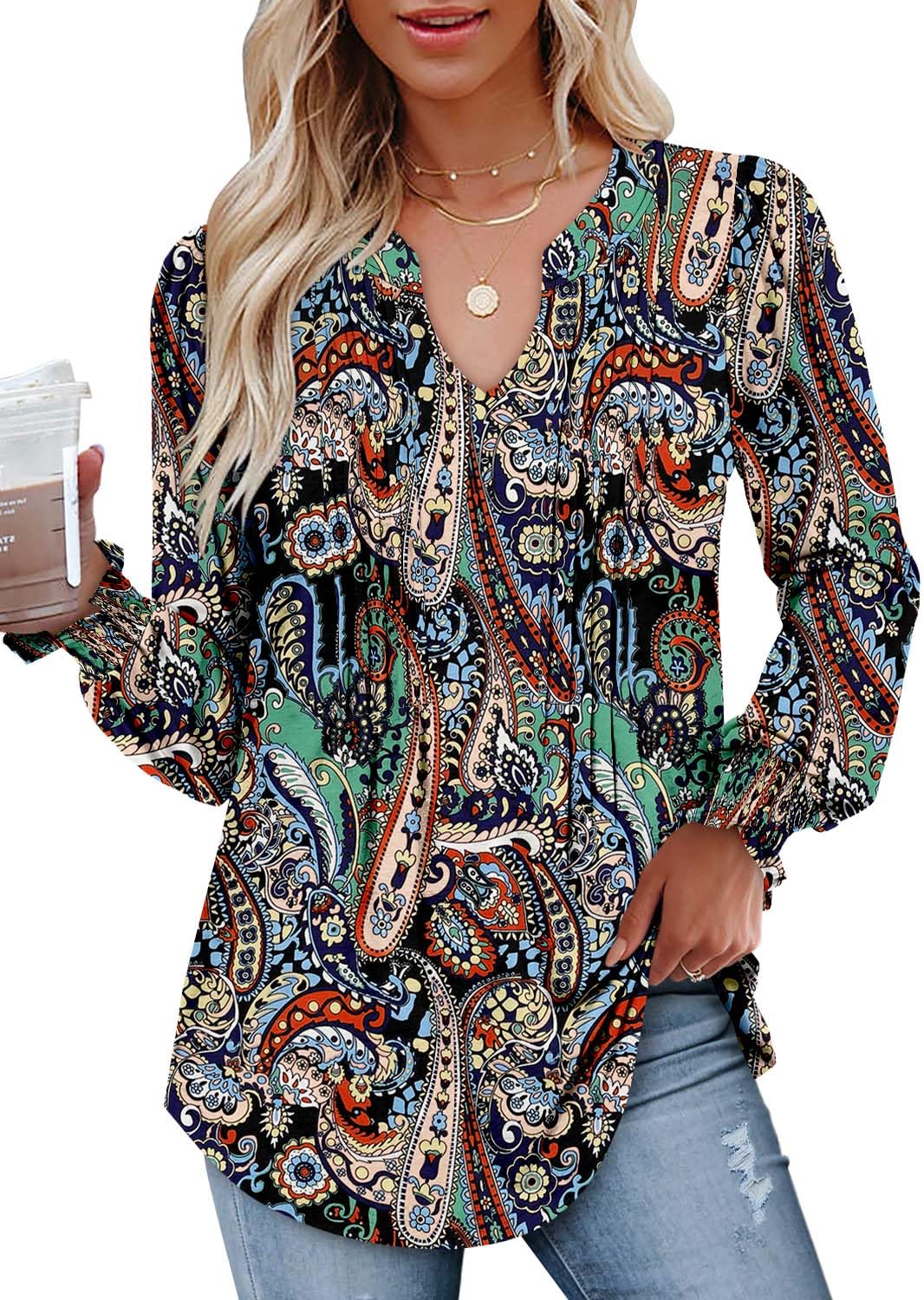 Sleeve Blouse Amazon Ladies Tops And Blouses BEPEI Womens Floral