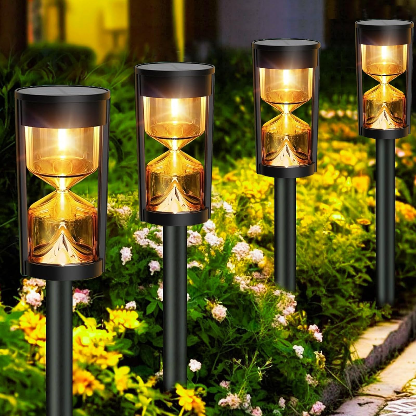 Solar Garden Lights Set of 4 - Black PLSL-image-e5fe2682-4244-4799-9e1a-e3146295a72b-97554