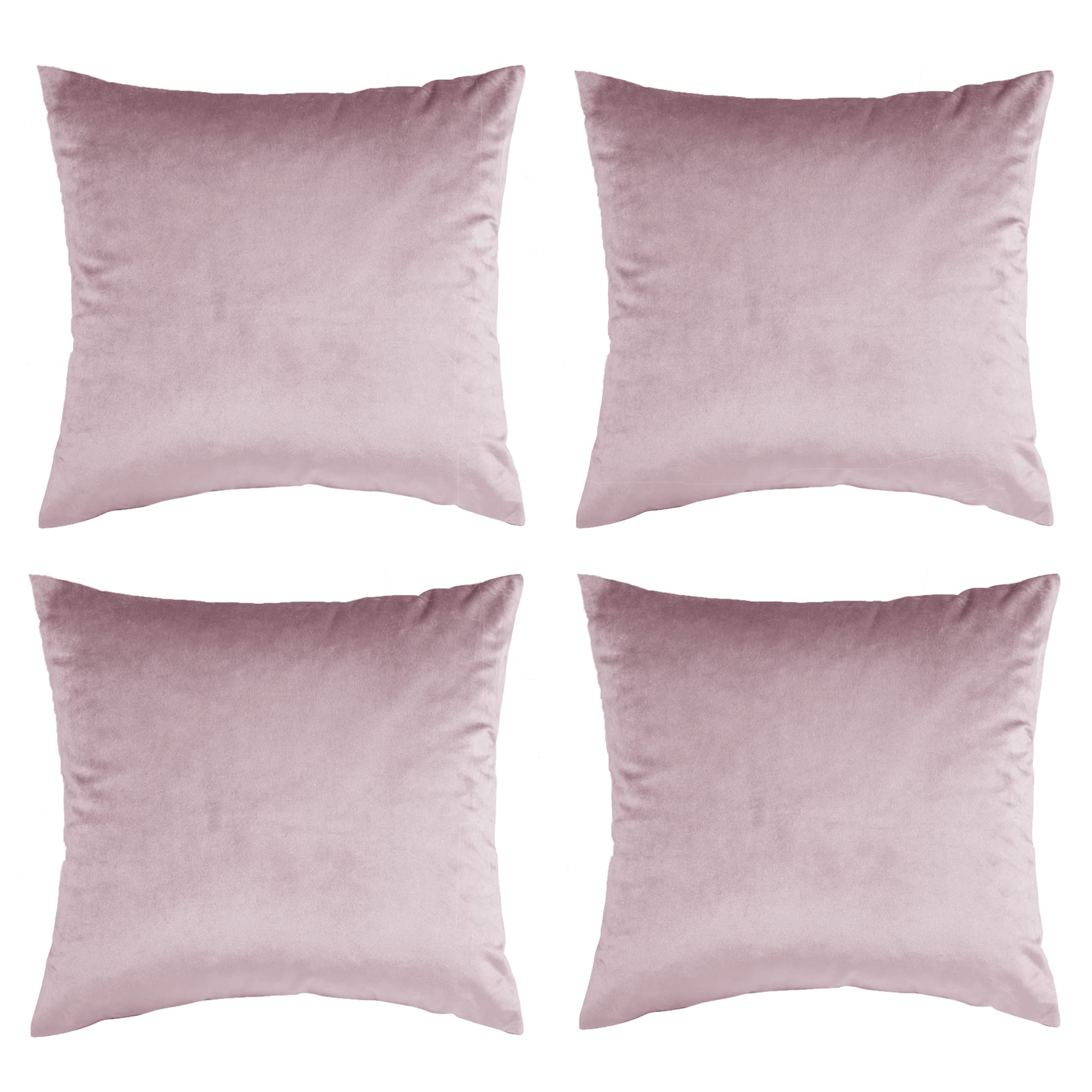 Velvet Cushion Covers Set of 4 - Pink 50x50cm-image-f65e077d-72b5-4701-ac52-4cff29e14a26-110469