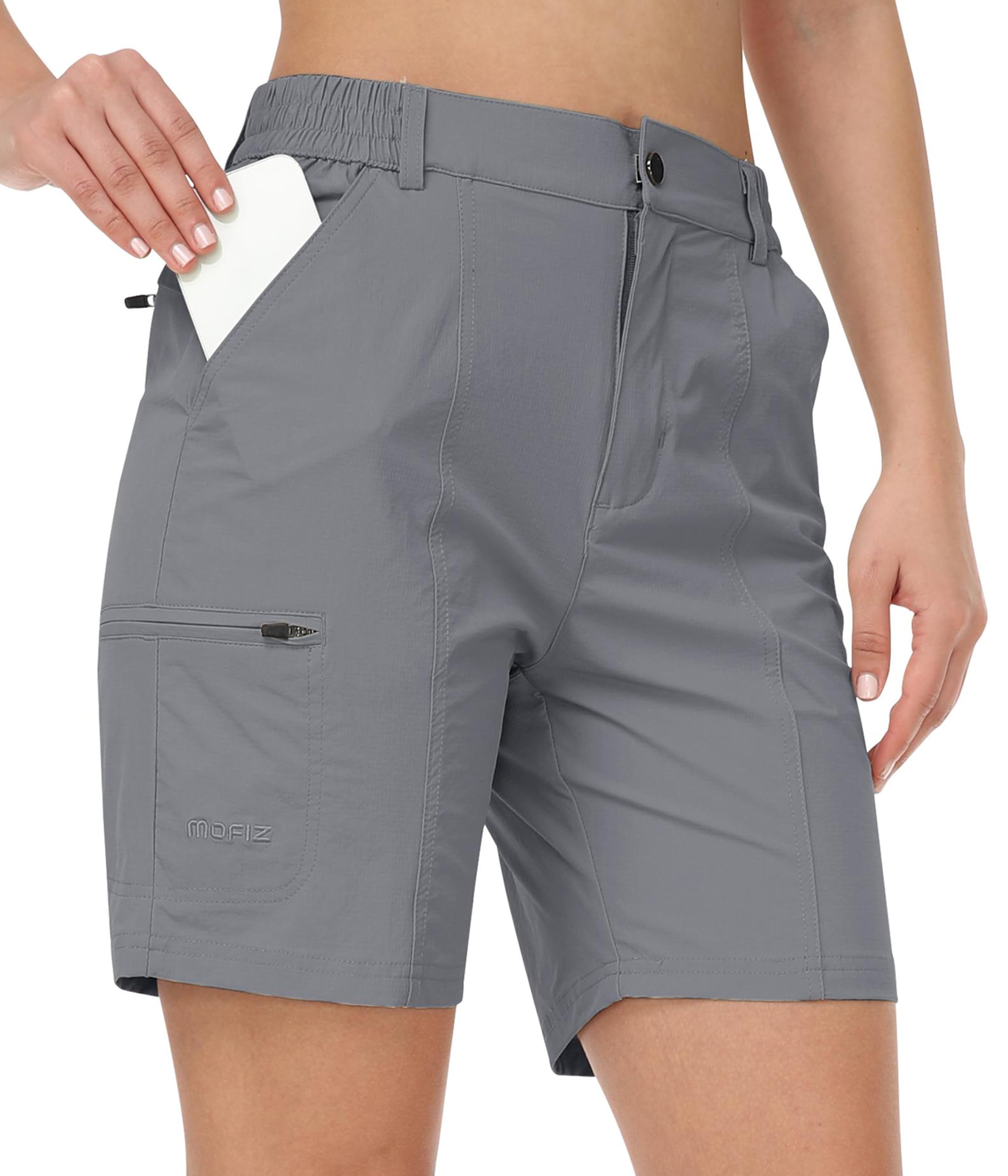 Women's Hiking Cargo Shorts - Light Grey XL-image-7efaf944-1ba1-4b48-8328-01751e4fed8b-86476